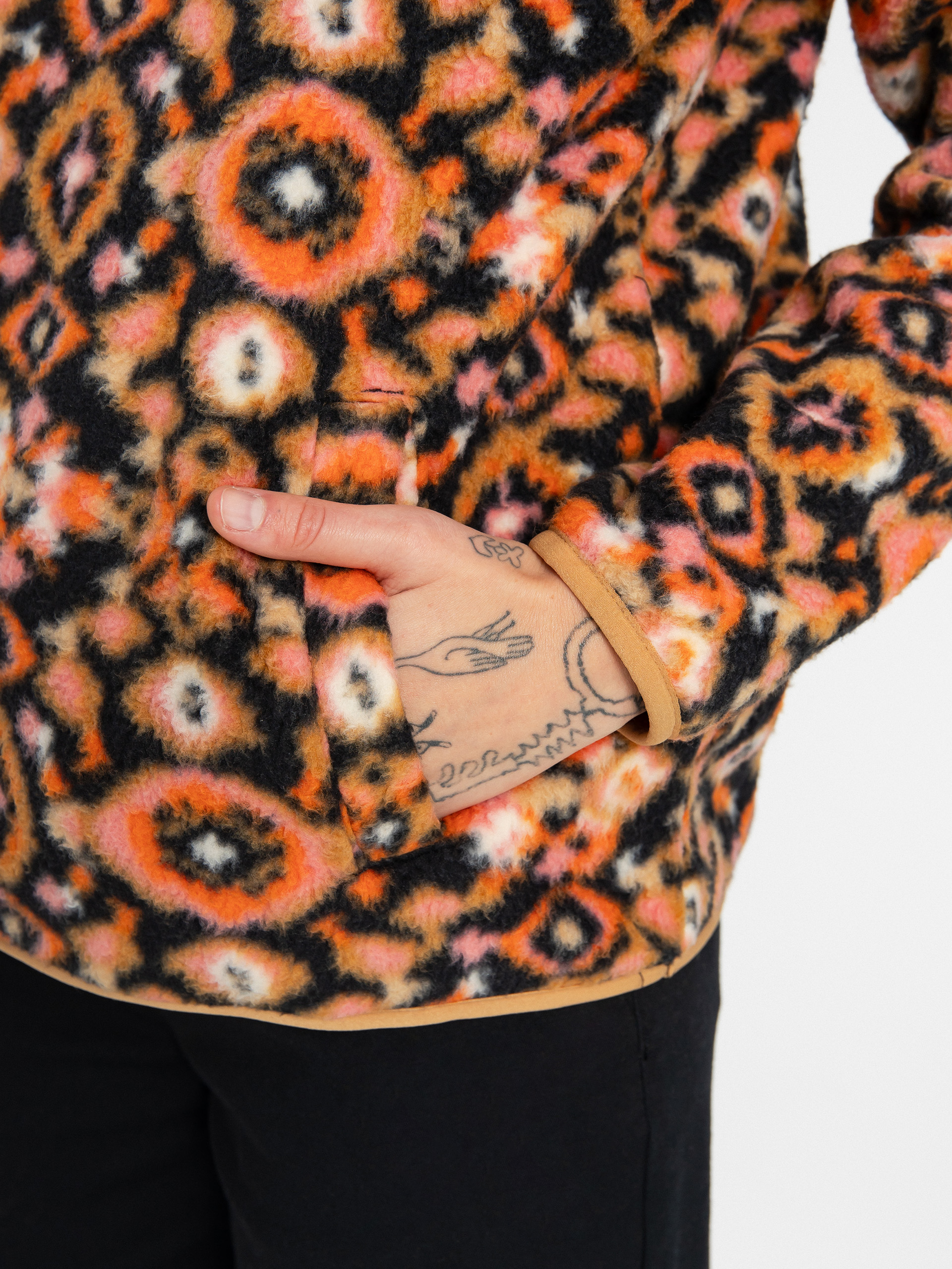 Női Billabong Boundary Mock 3 Polár pulóver (papaya)