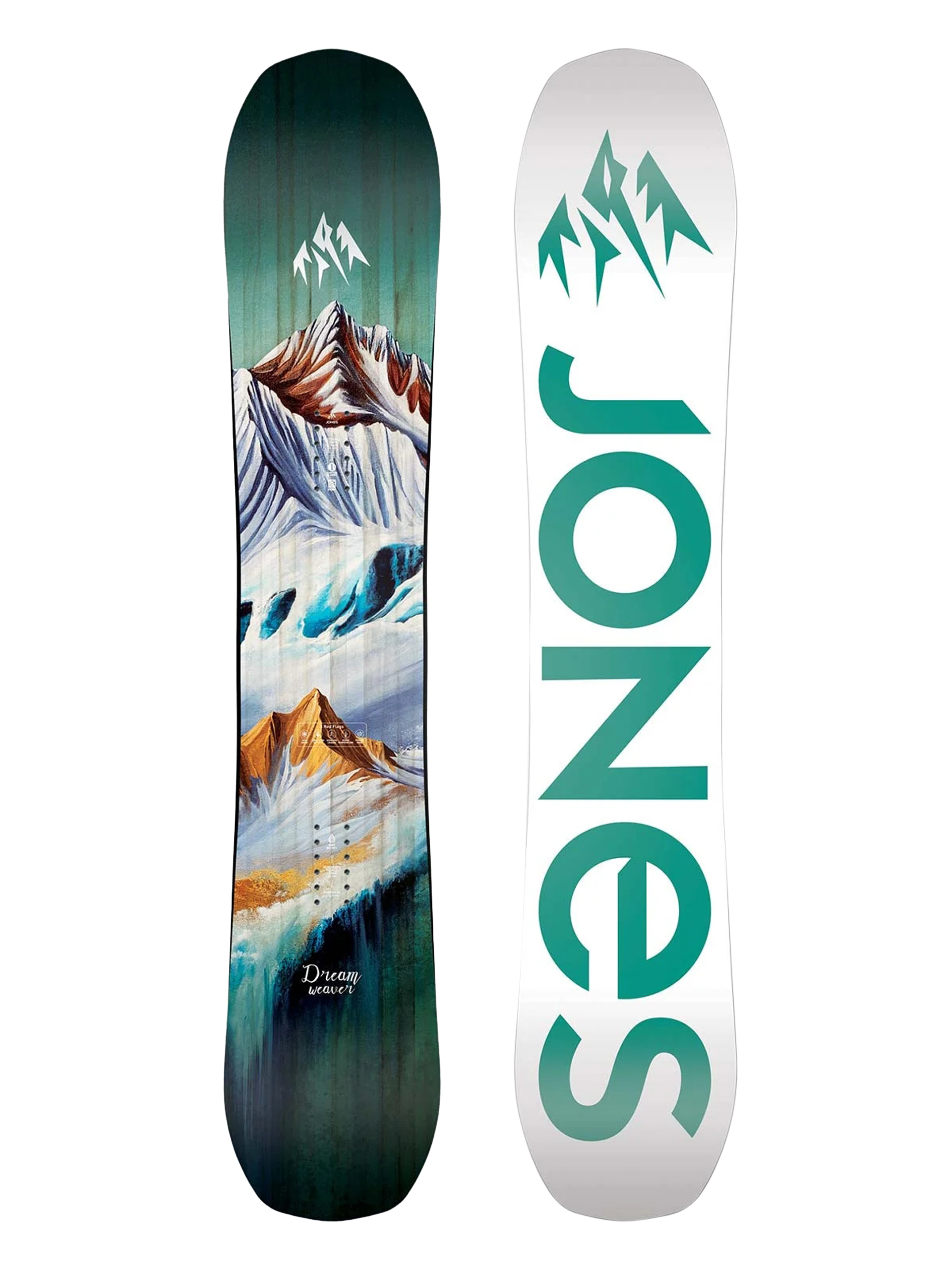 Női Jones Snowboards Dream Weaver Snowboard (white/mint)