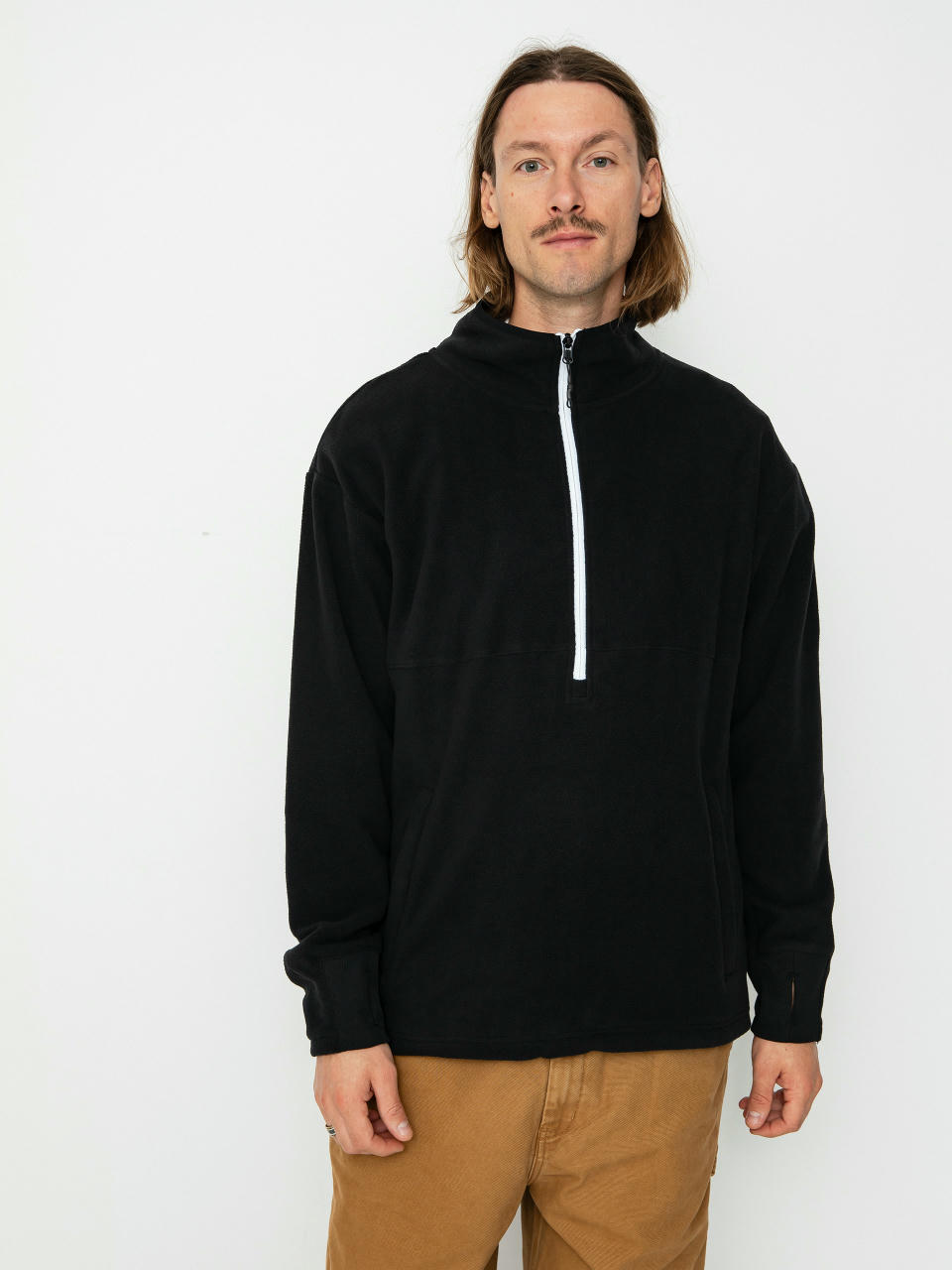 Férfi Volcom Polar Mock 1/2 Zip Thermo pulóver (black)