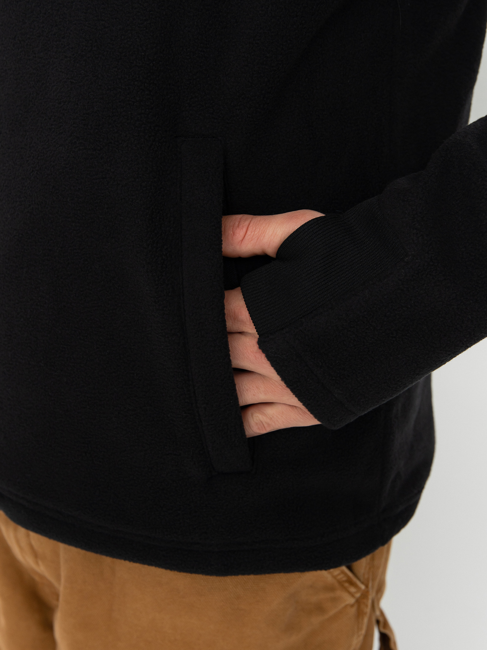 Férfi Volcom Polar Mock 1/2 Zip Thermo pulóver (black)