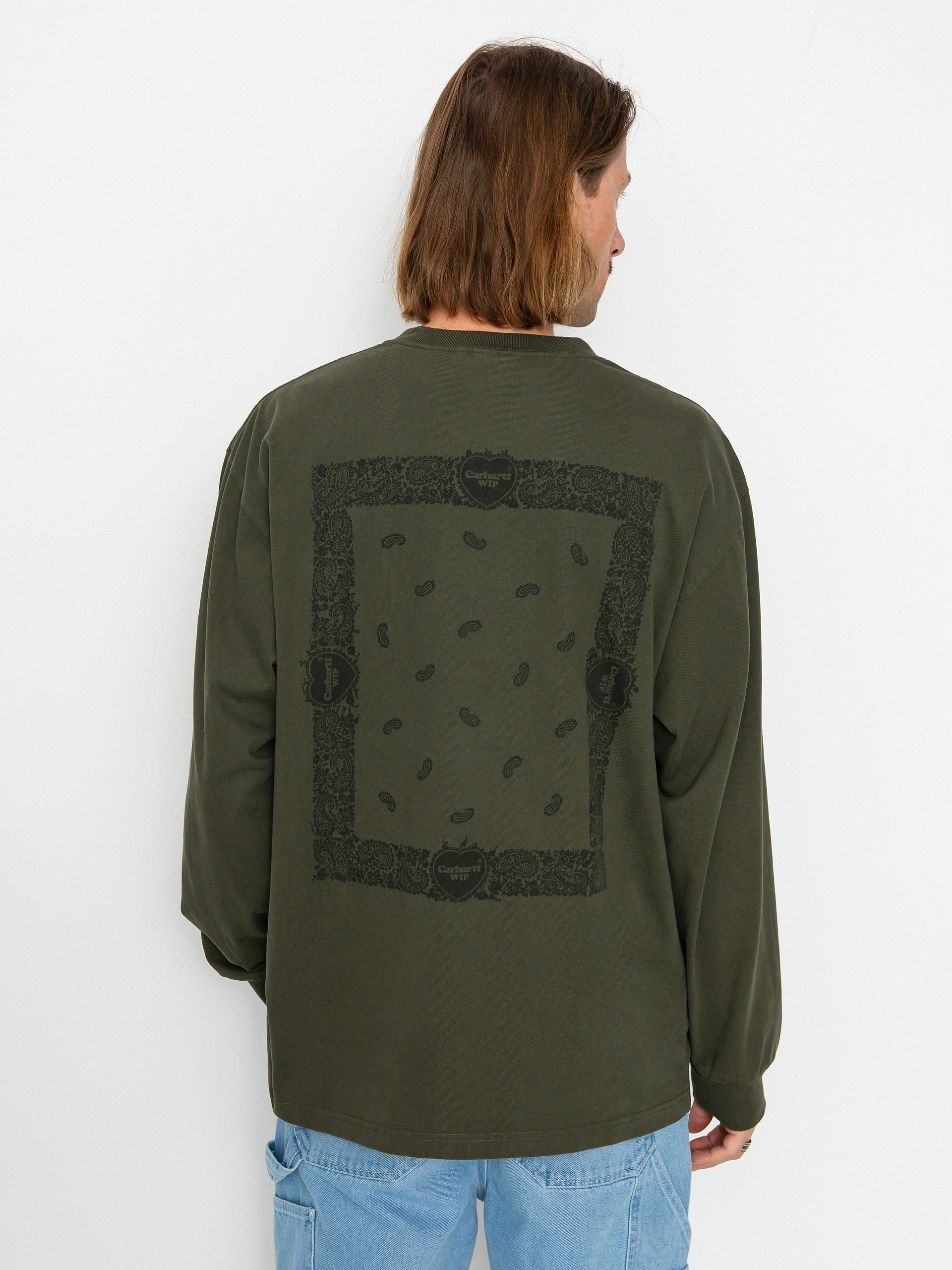 Carhartt WIP Paisley Hosszú ujjú felső (plant/black)