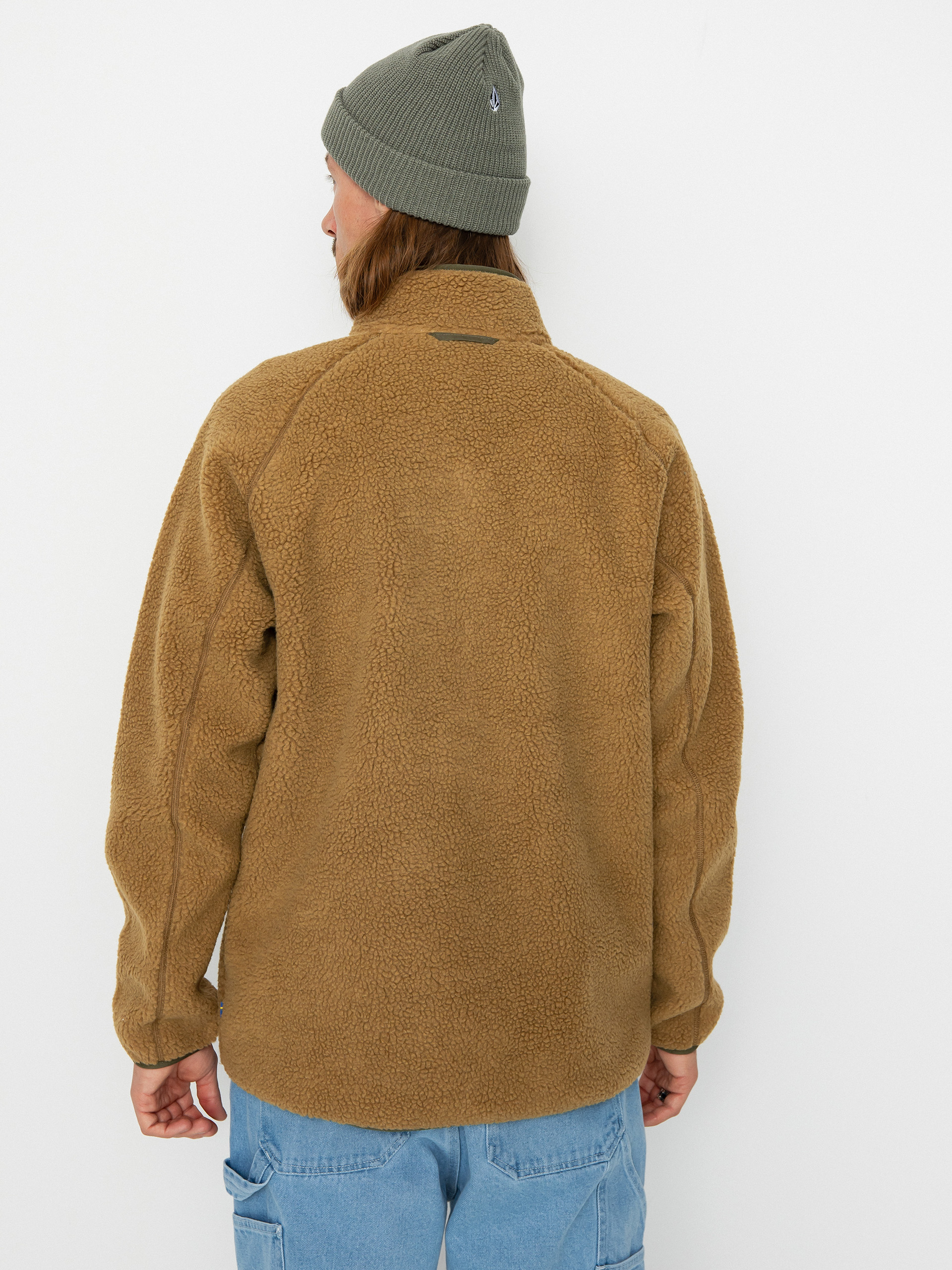 Férfi Fjallraven Vardag Pile Polár pulóver (buckwheat brown/laurel green)