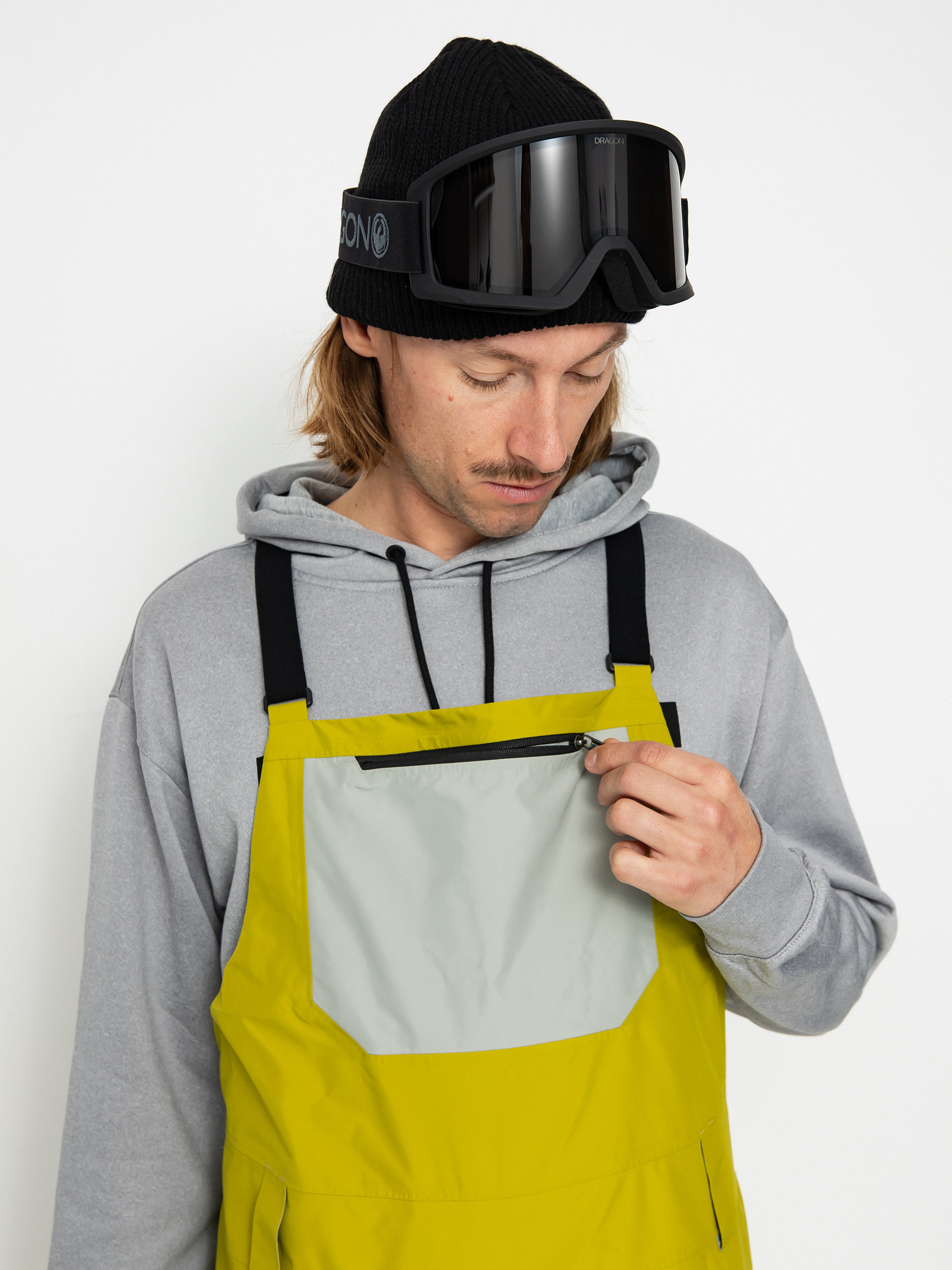 Férfi Patagonia Powder Town Bibs Snowboard nadrág (shrub green)