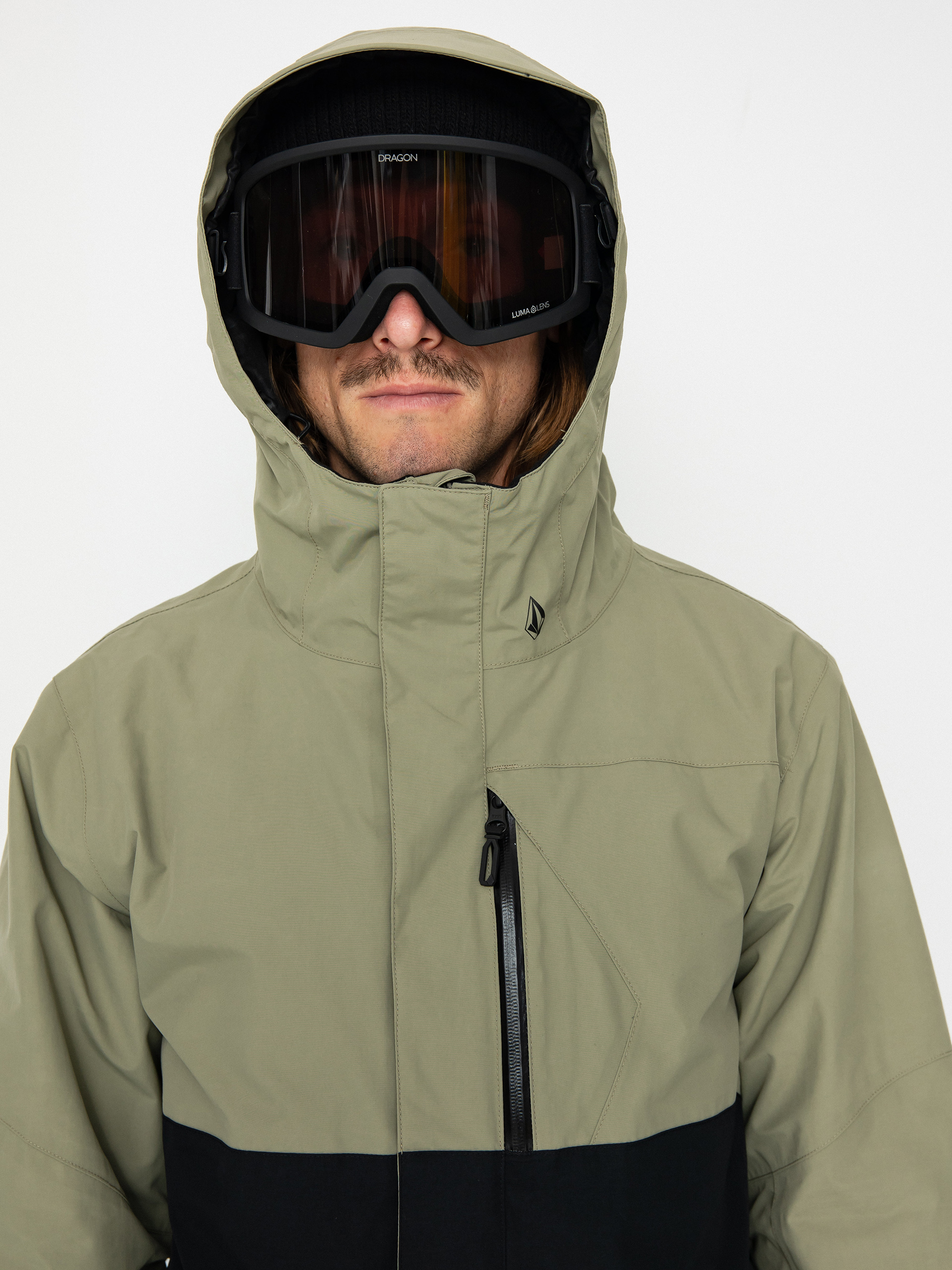 Férfi Volcom L Gore Tex Snowboard dzseki (light military)