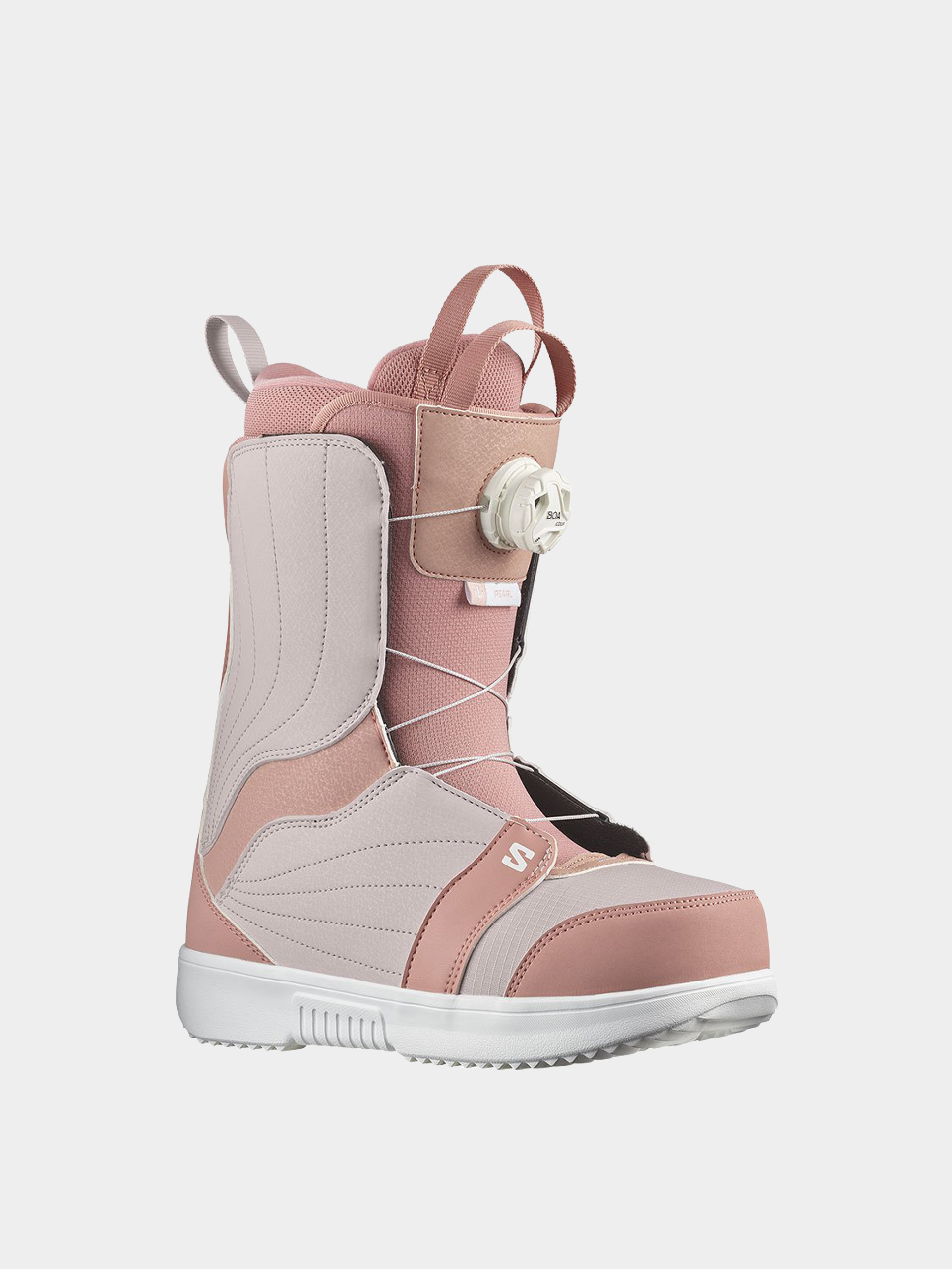 Női Salomon Pearl Boa Snowboard cipők (ash rose/lilac ash/white)