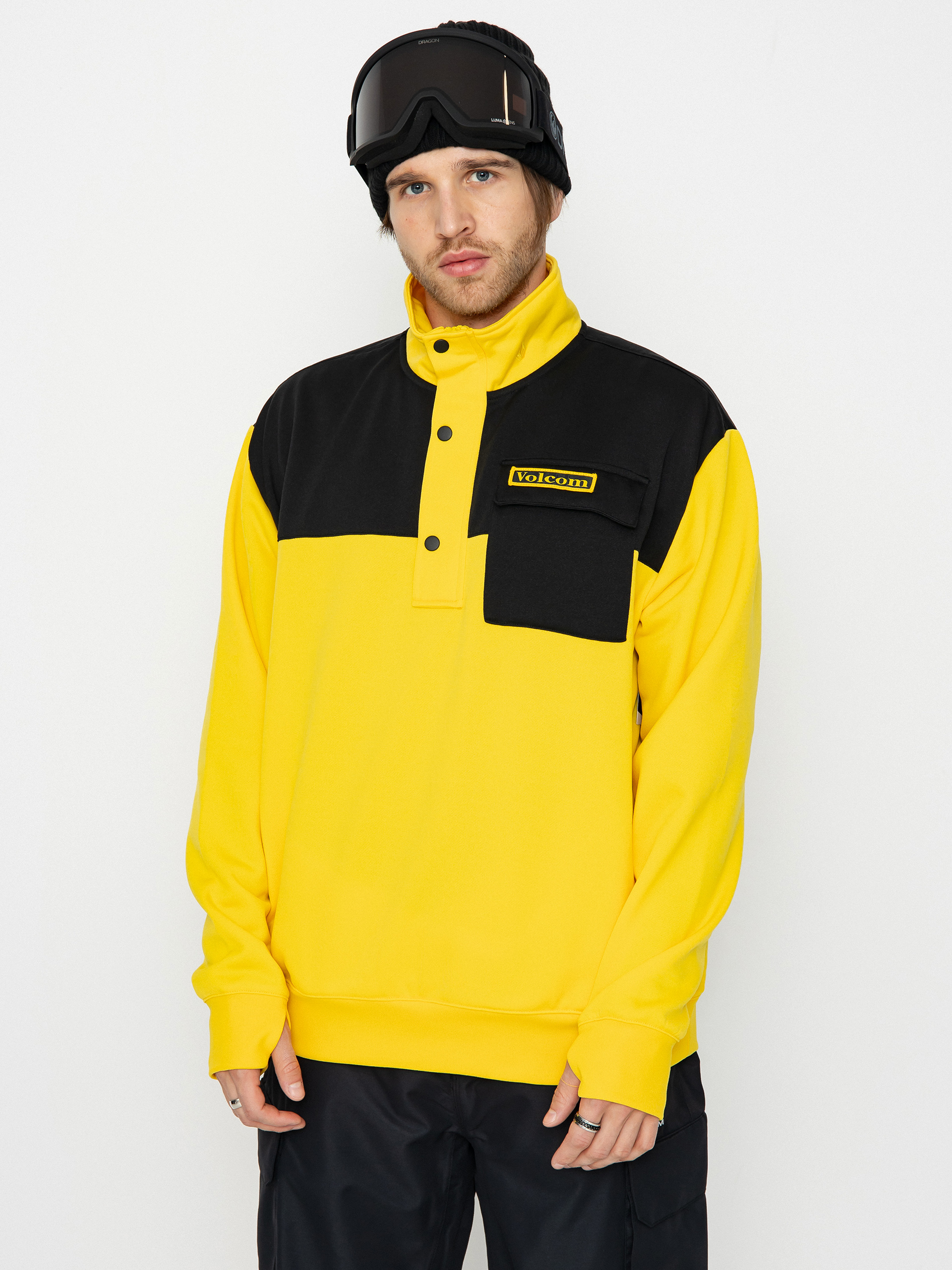 Férfi Volcom She 2 HD Thermo pulóver (bright yellow)