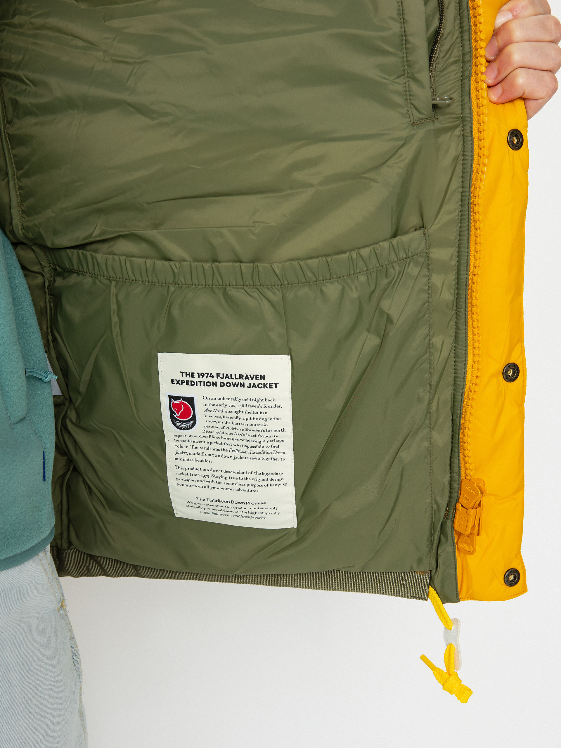 Fjallraven Expedition Down Lite Dzseki (mustard yellow/green)