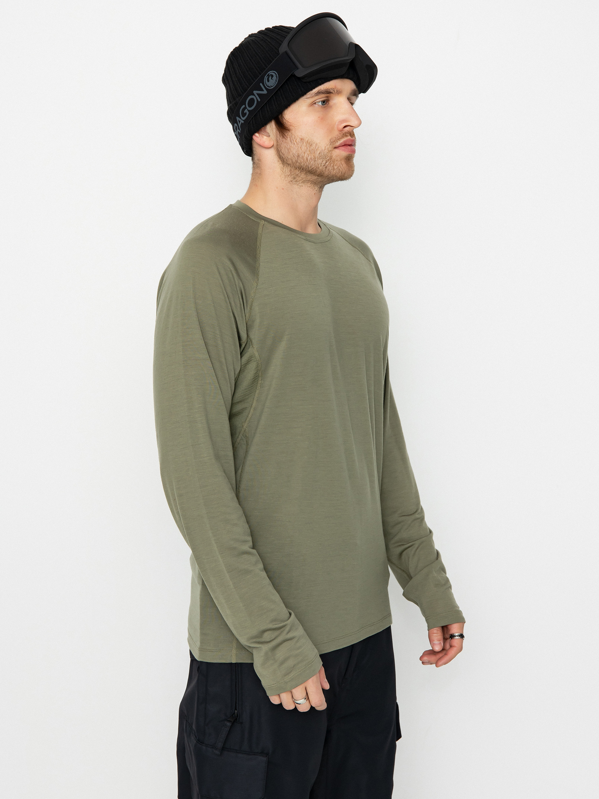 Férfi Burton Phayse Merino Crewneck Fleece Hosszú ujjú felső (forest moss)
