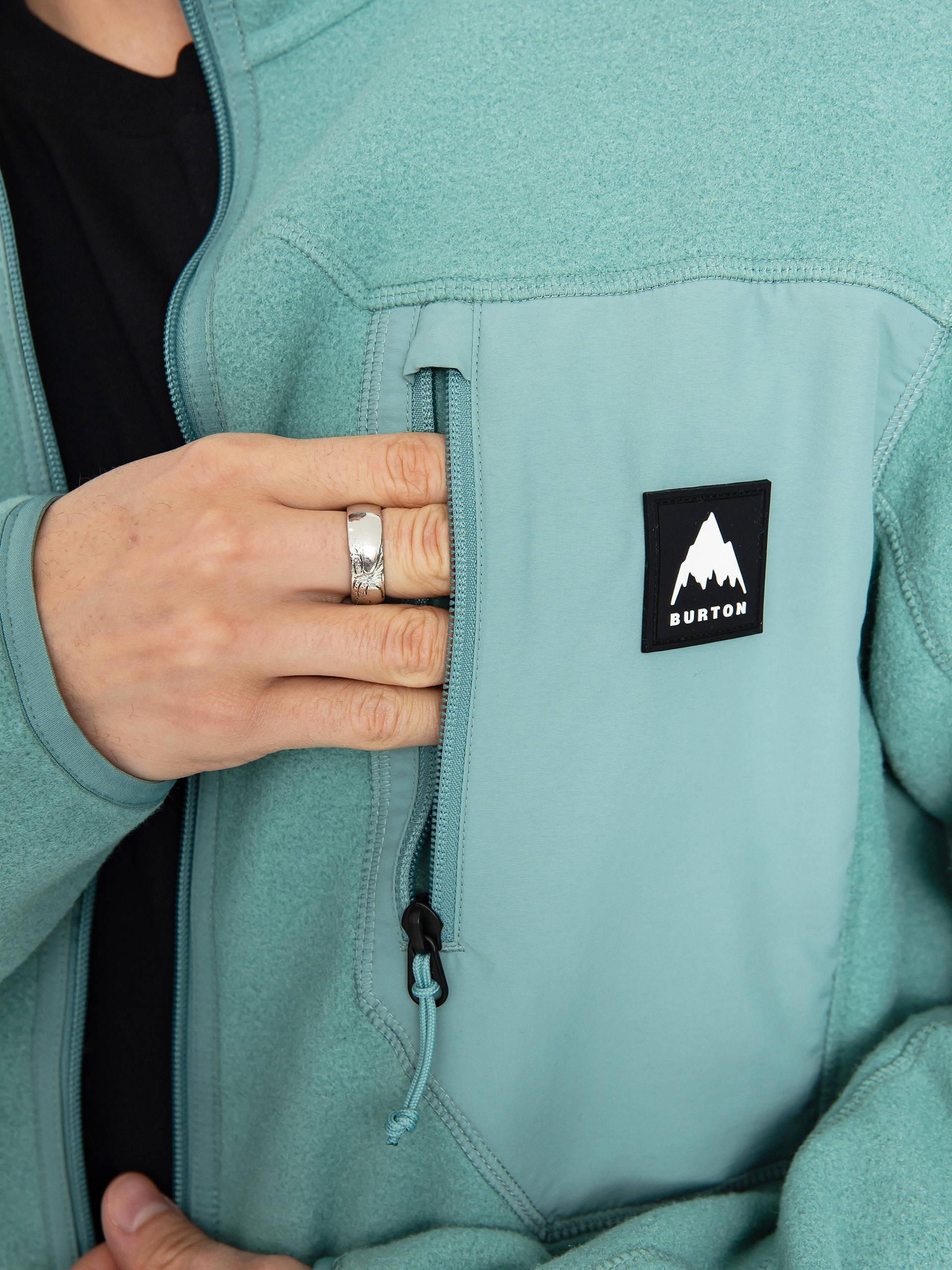 Burton Cinder ZHD Kapucnis pulóver (rock lichen)