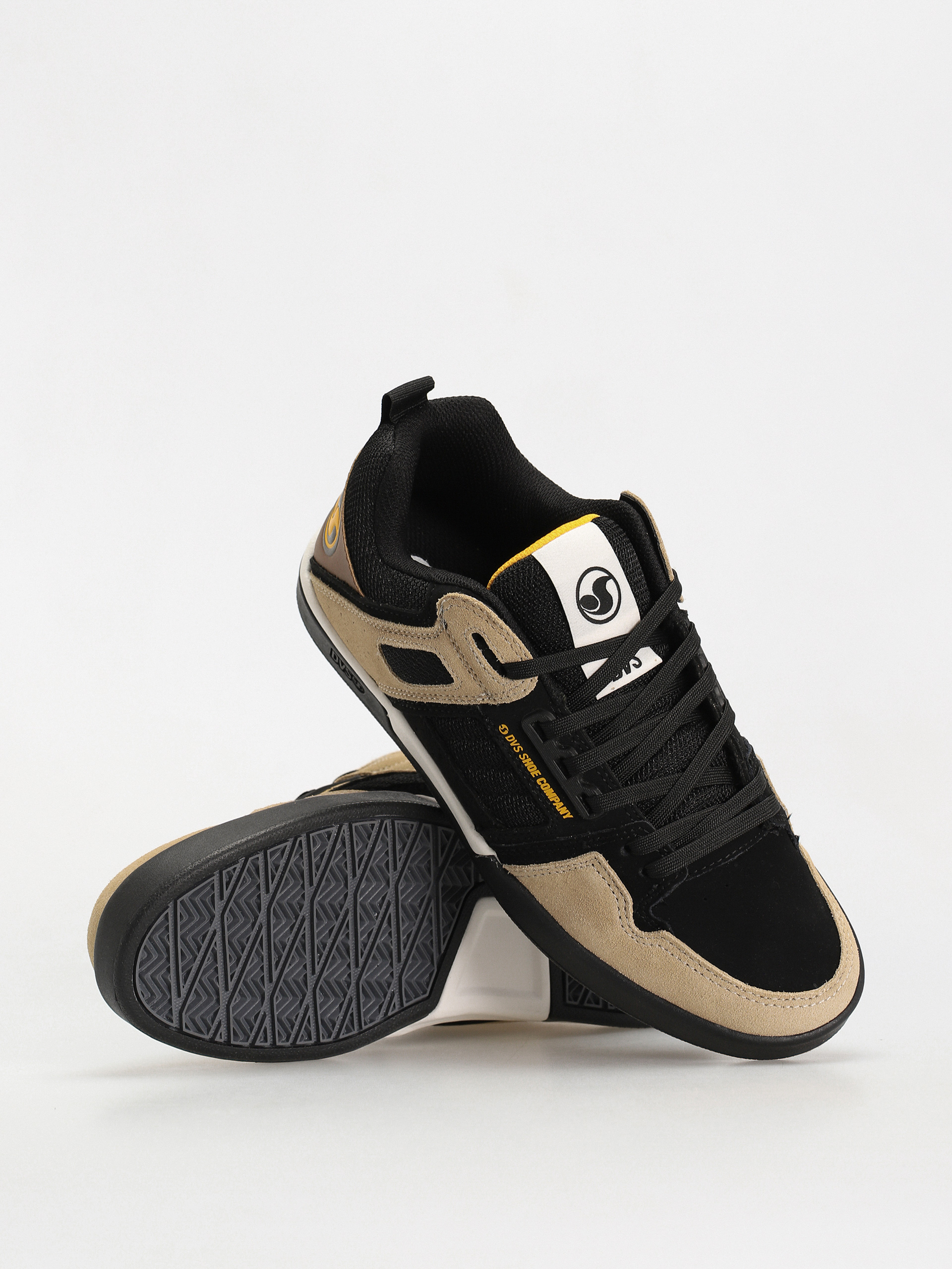 DVS Comanche 2.0+ Cipők (black tan yellow suede)