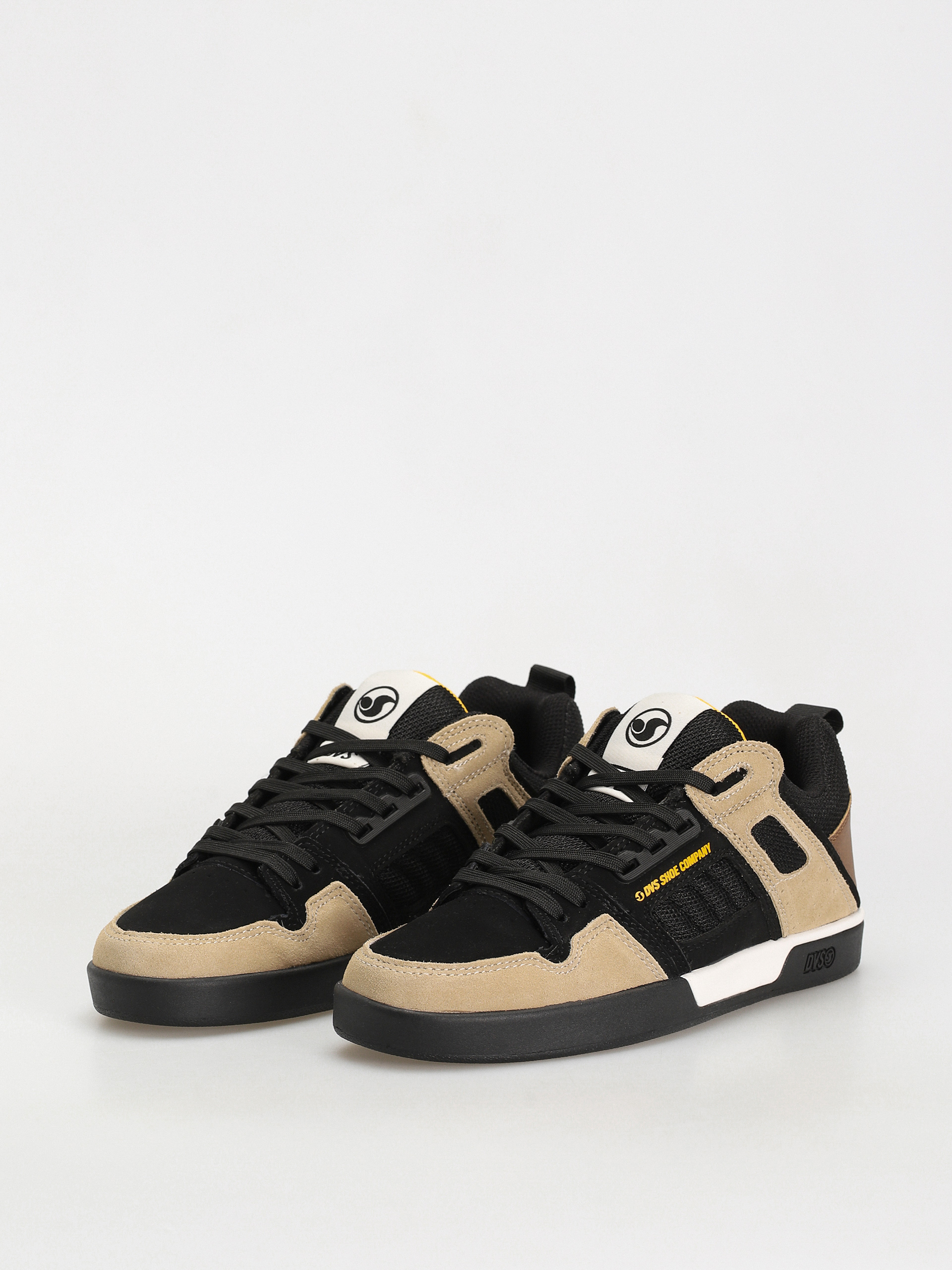 DVS Comanche 2.0+ Cipők (black tan yellow suede)