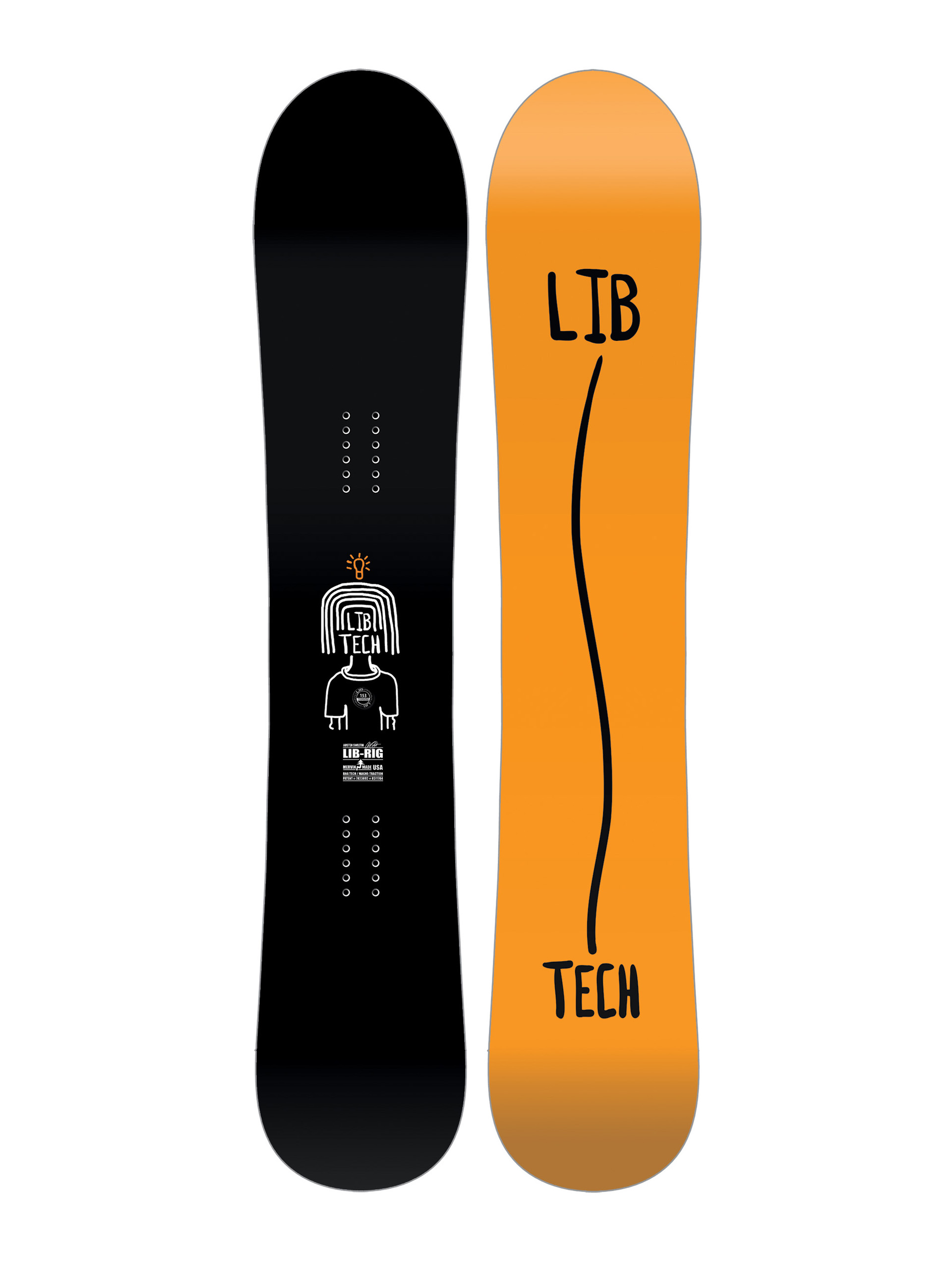 Férfi Lib Tech Lib Rig Snowboard (orange/black)