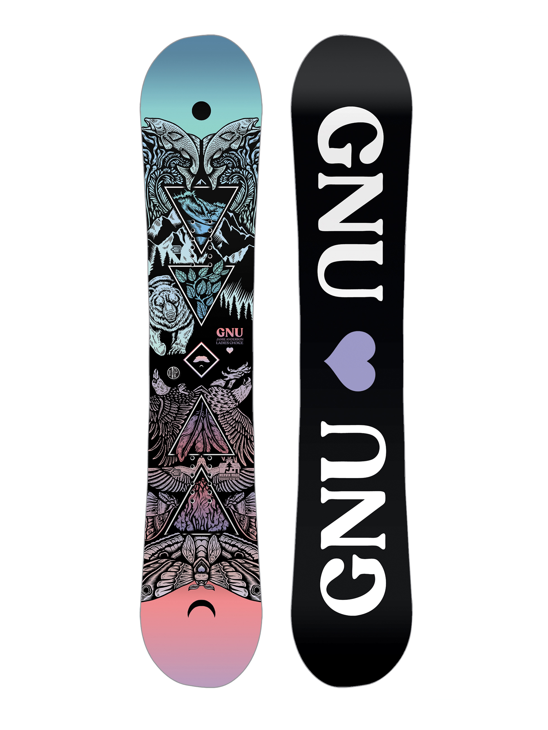 Női Gnu Ladies Choice Snowboard (black/white)