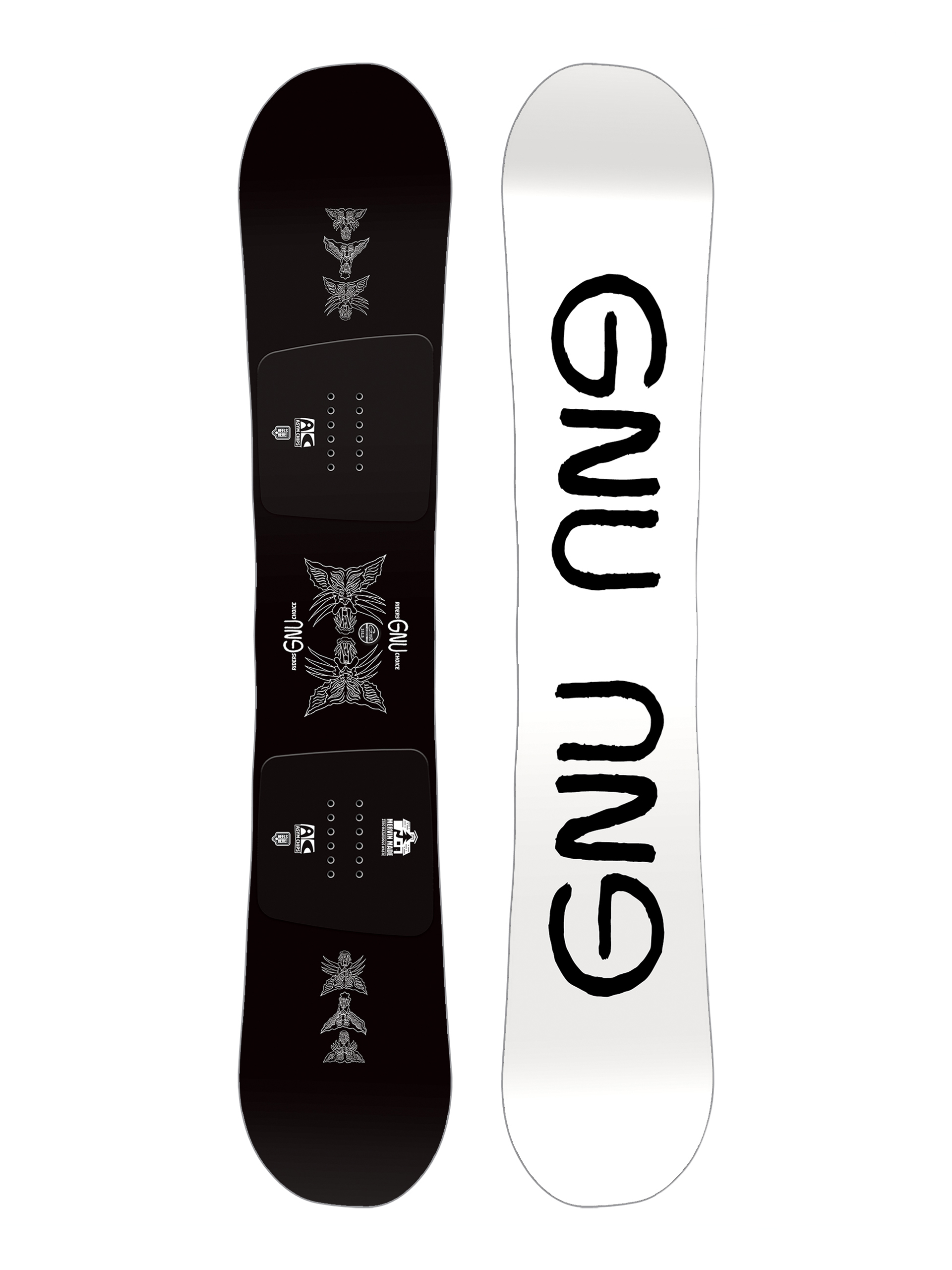 Gnu Riders Choice Snowboard (white/black)
