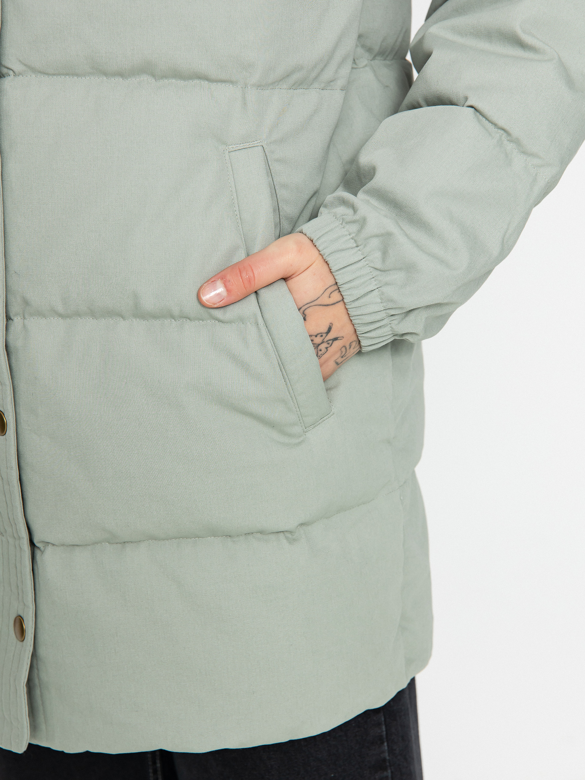 Patagonia Cotton Down Parka Dzseki Wmn (sleet green)