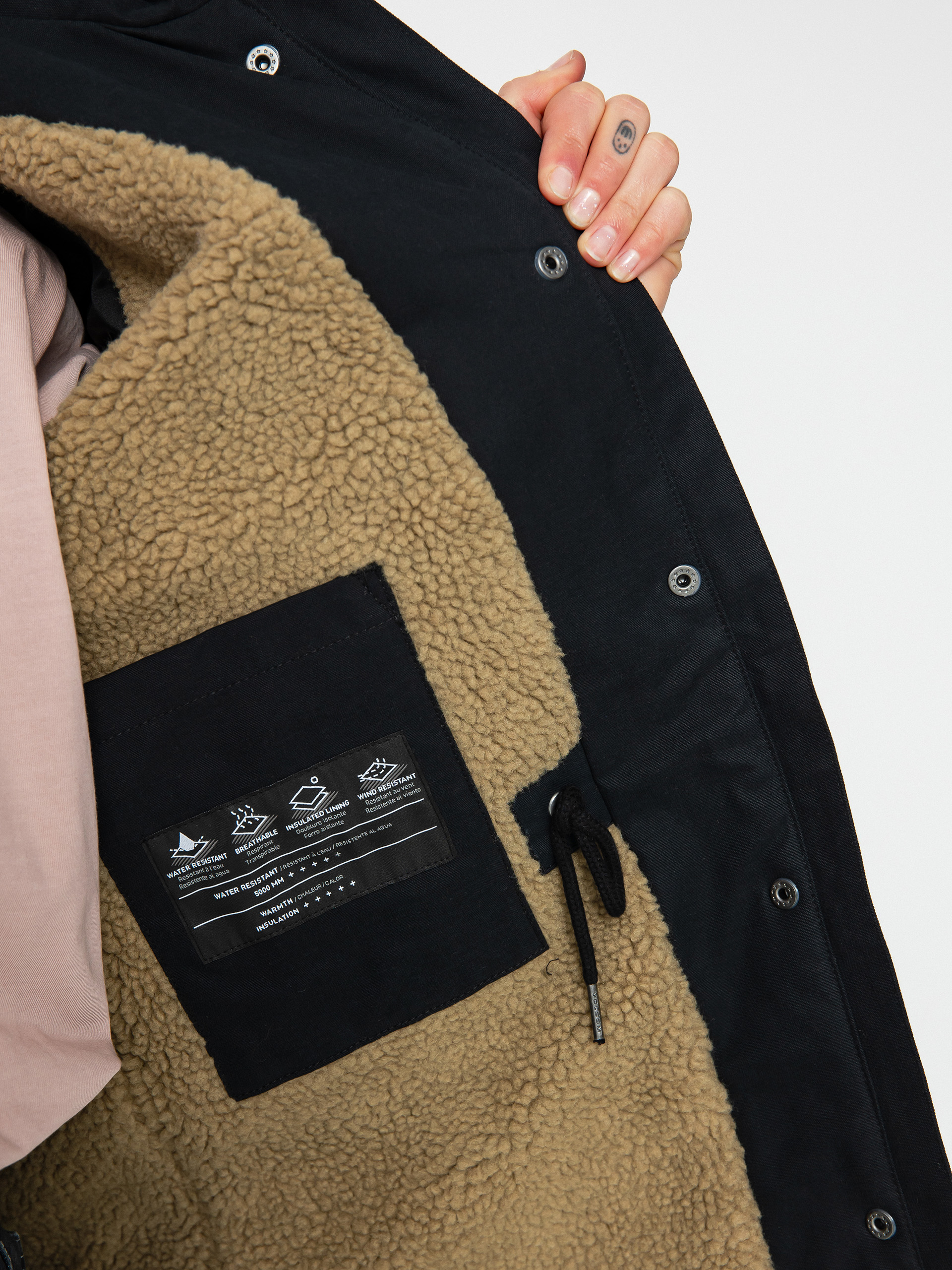 Volcom Walk On By 5K Parka Dzseki Wmn (black)