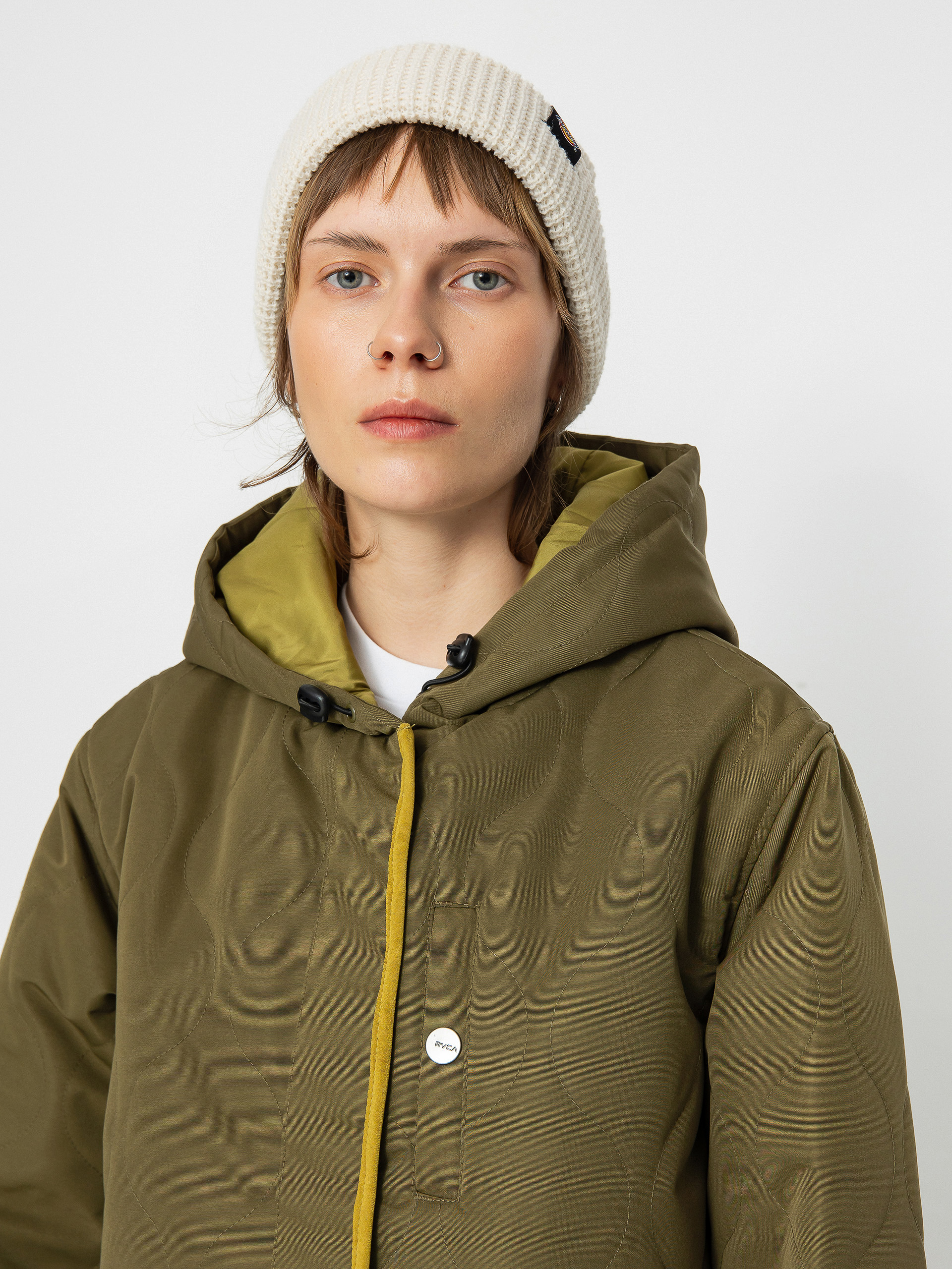 RVCA Jean Parka Dzseki Wmn (dark chocolate/dark orange)