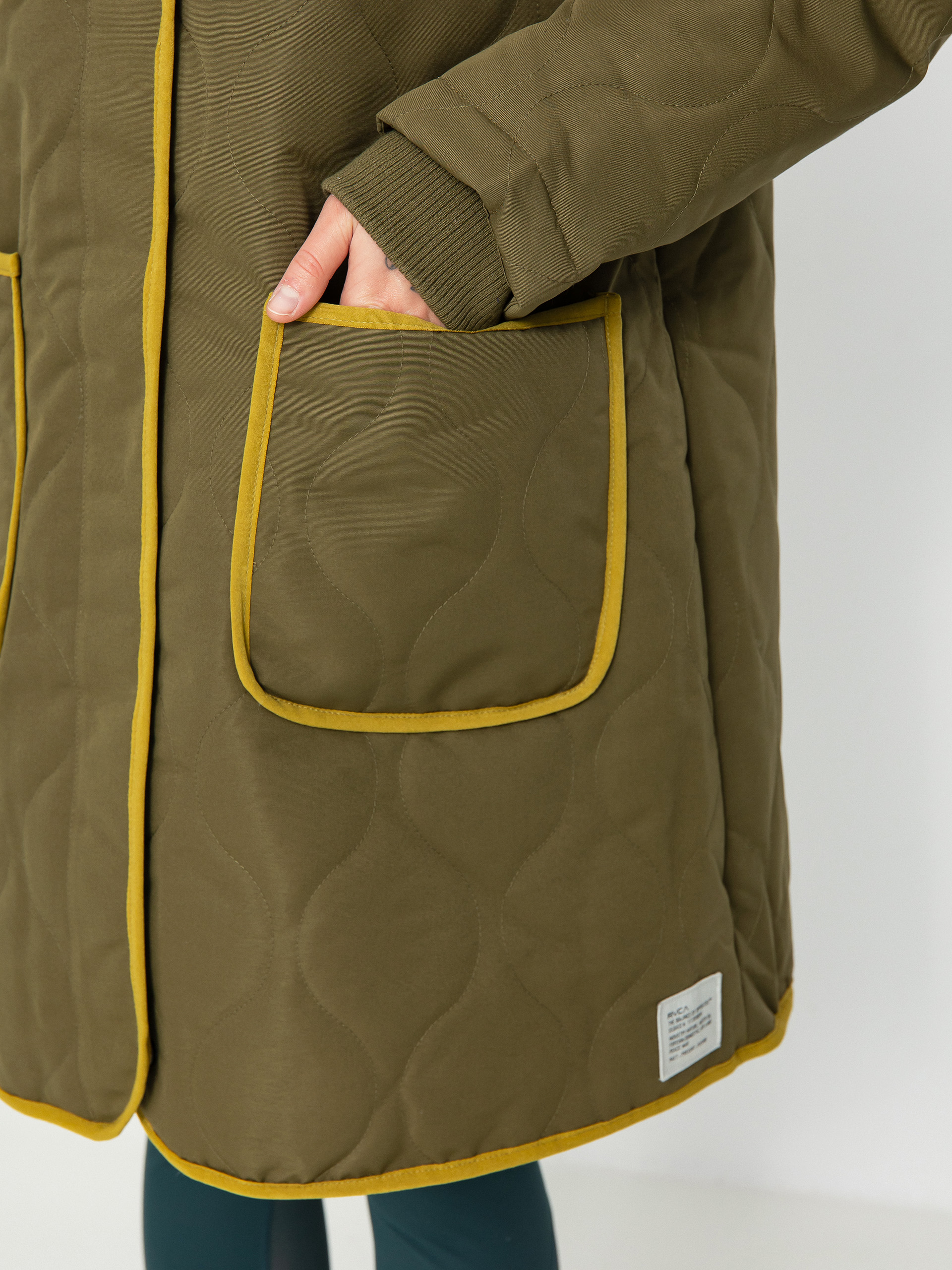 RVCA Jean Parka Dzseki Wmn (dark chocolate/dark orange)