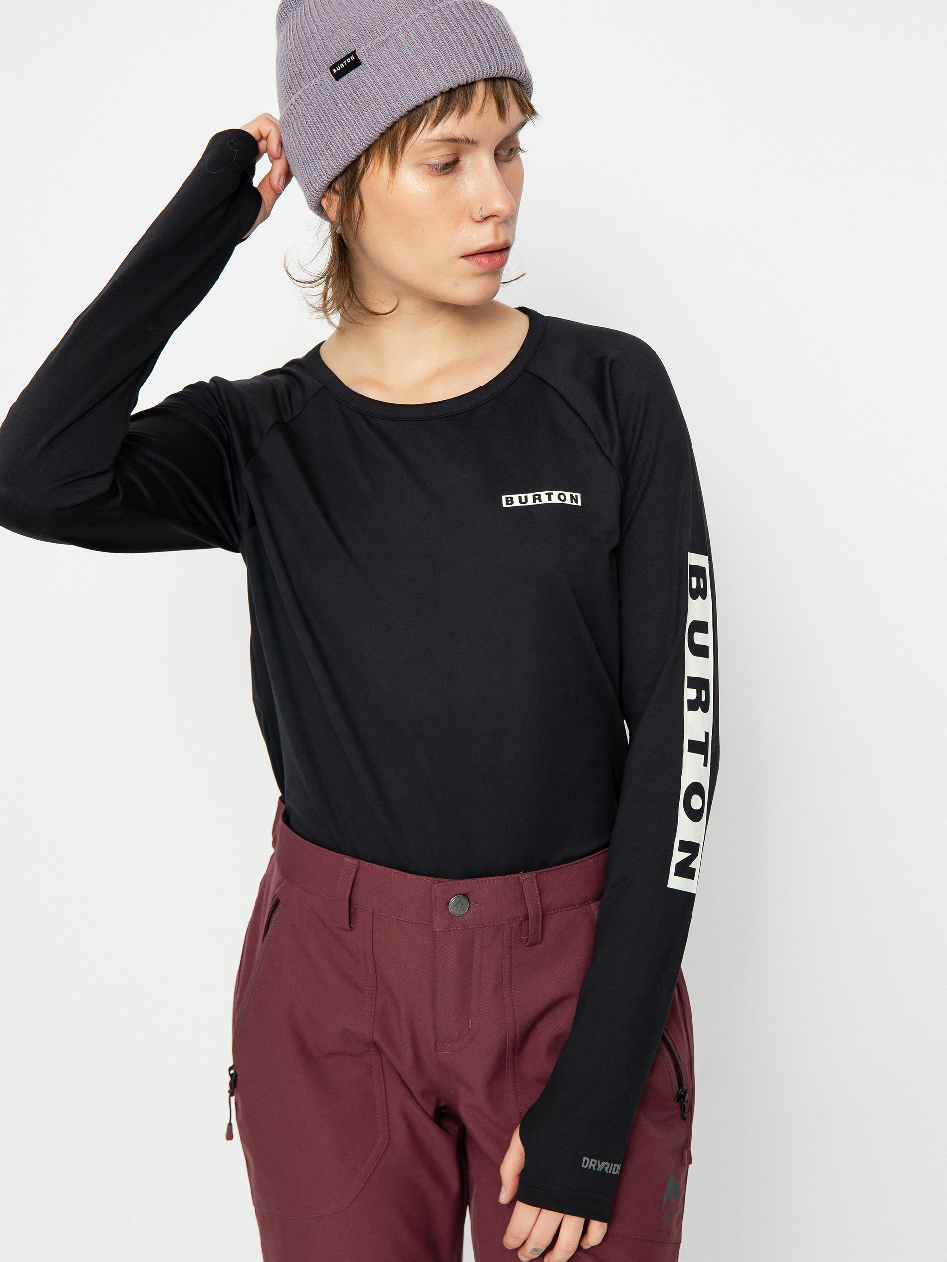 Burton Roadie Base Layer Tech Hosszú ujjú felső Wmn (true black)