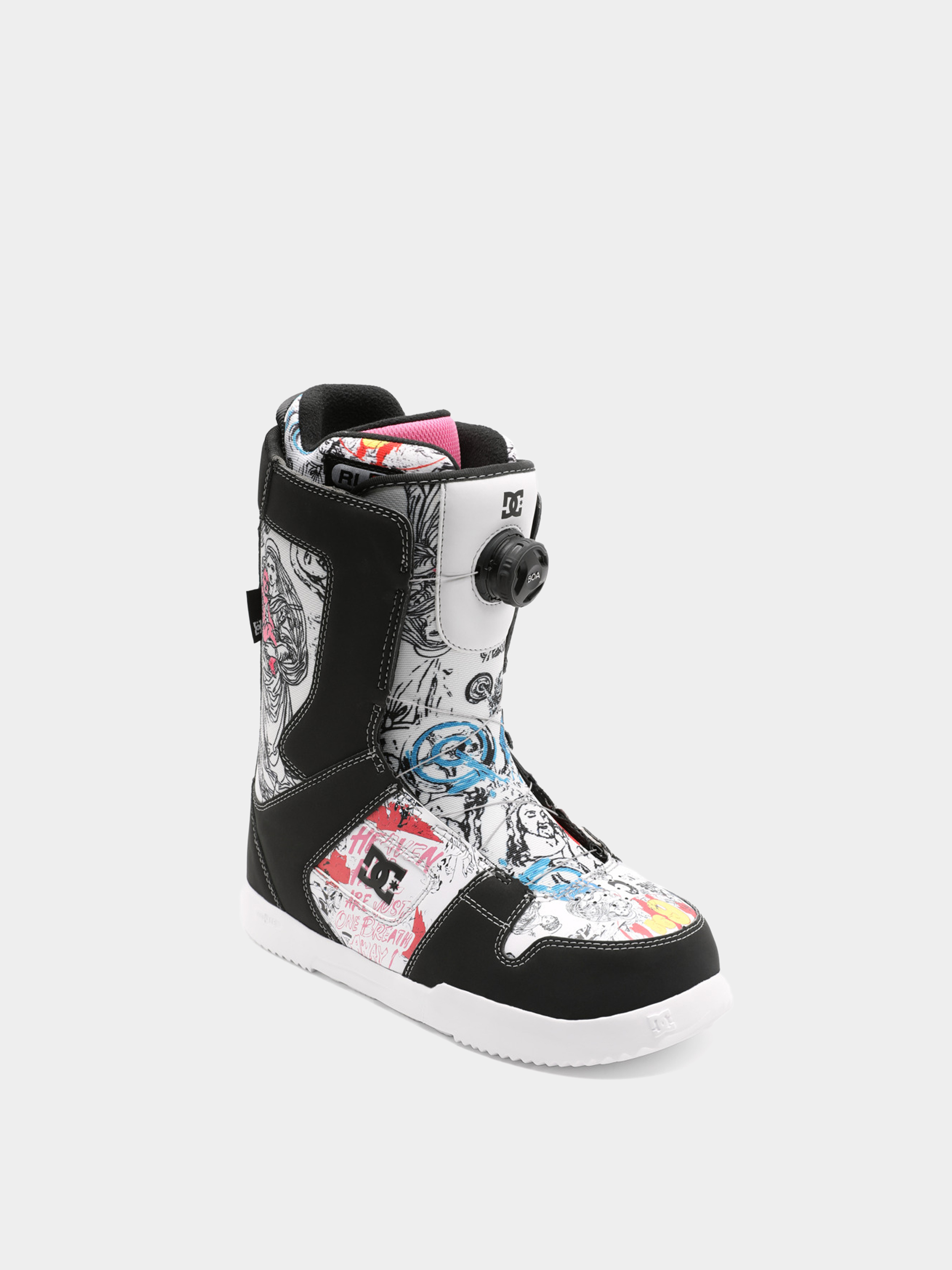 Férfi DC Aw Phase Boa Snowboard cipők (white/black print)