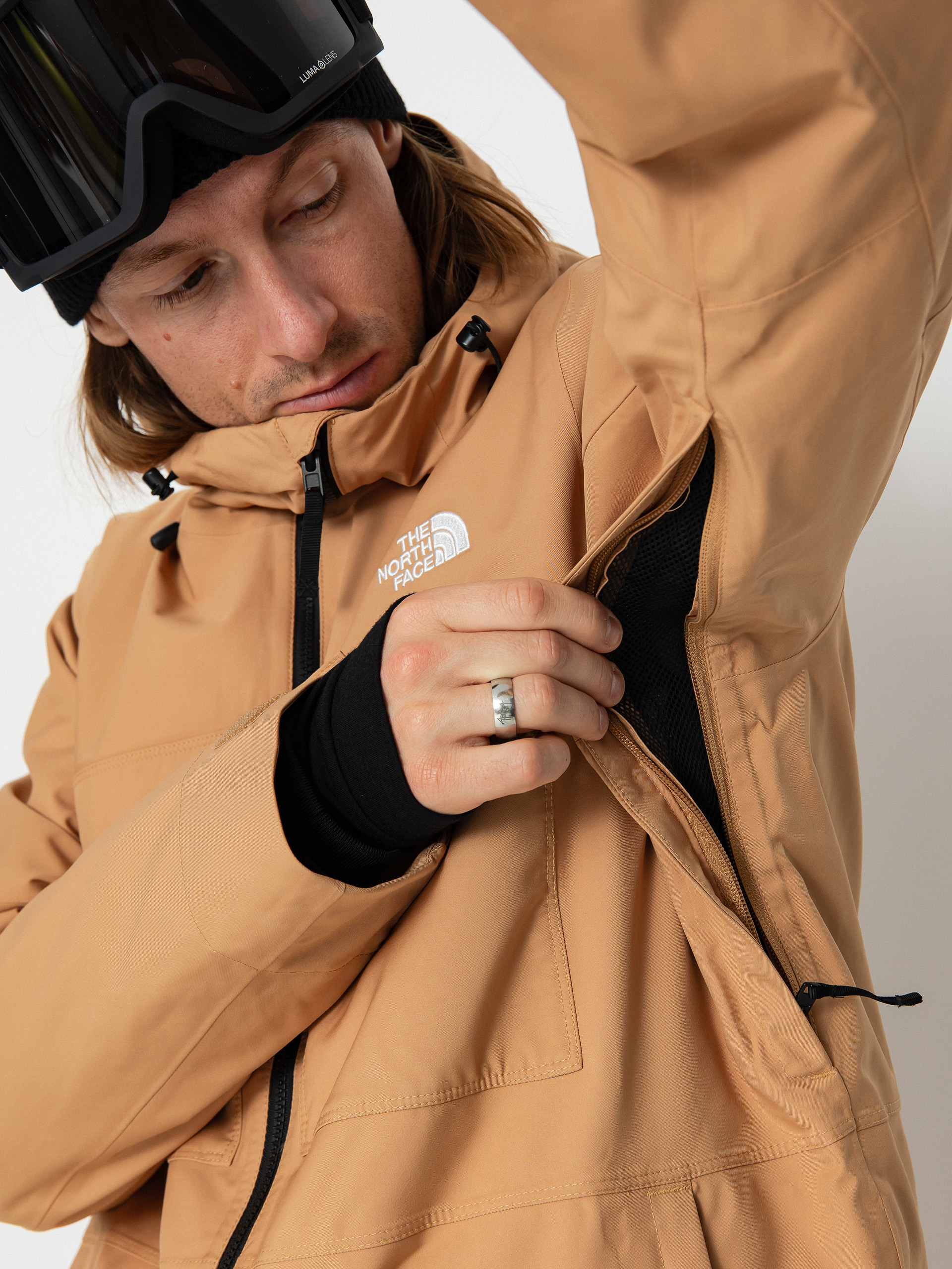 Férfi The North Face Fourbarrel Triclimate Snowboard dzseki (almond butter/tnf black)