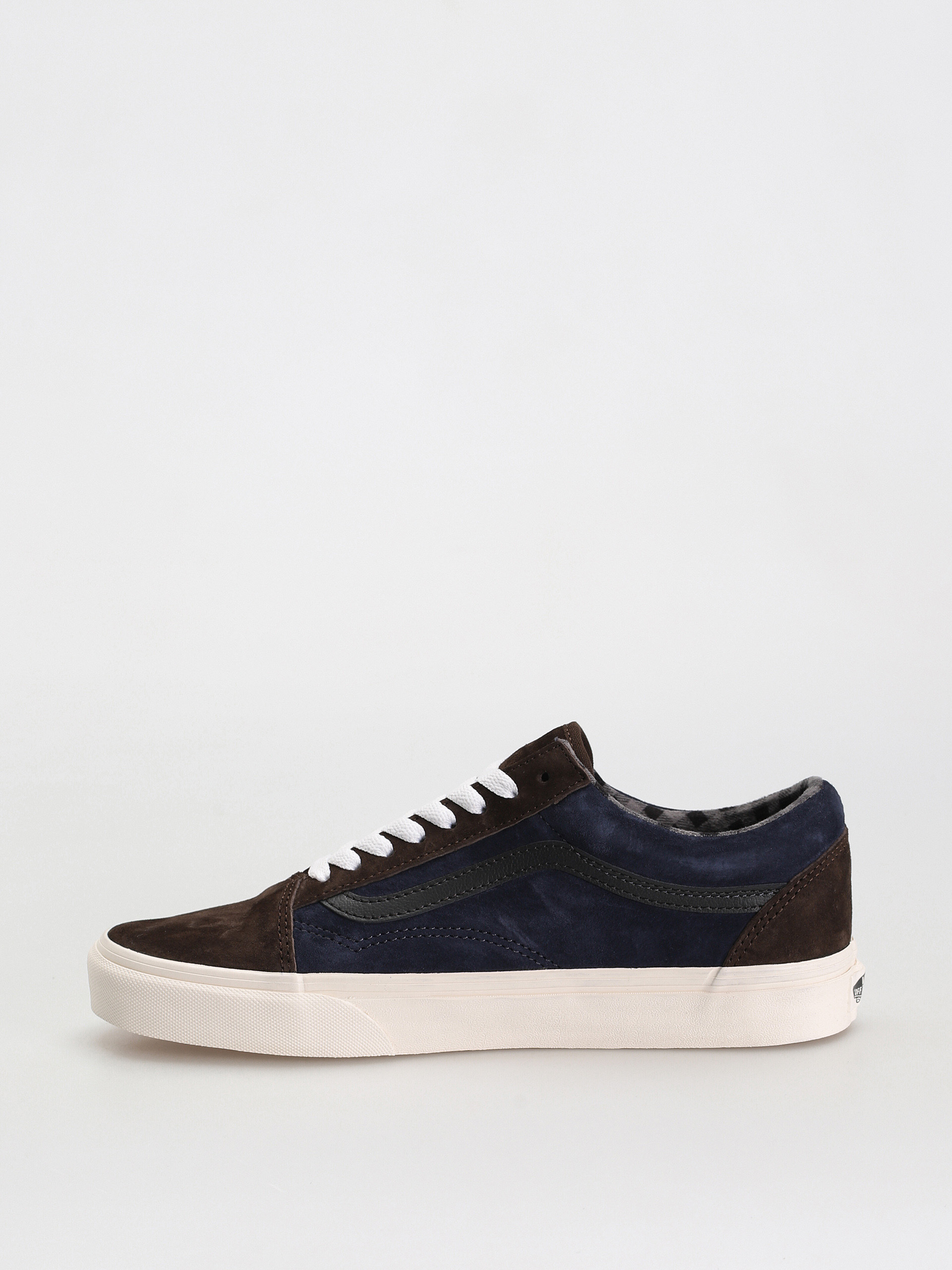 Vans Old Skool Cipők (pig suede plaid brown/navy)