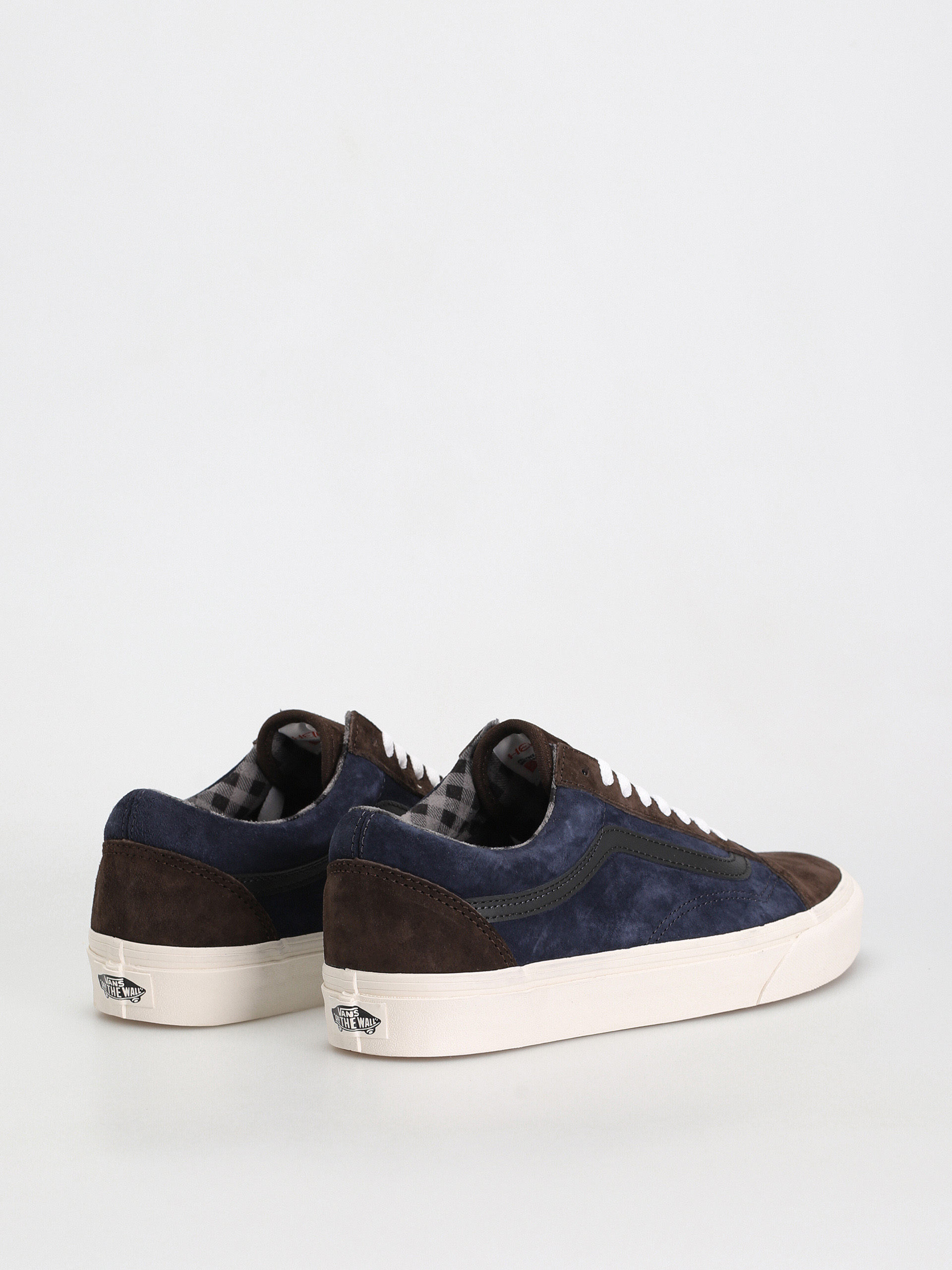 Vans Old Skool Cipők (pig suede plaid brown/navy)