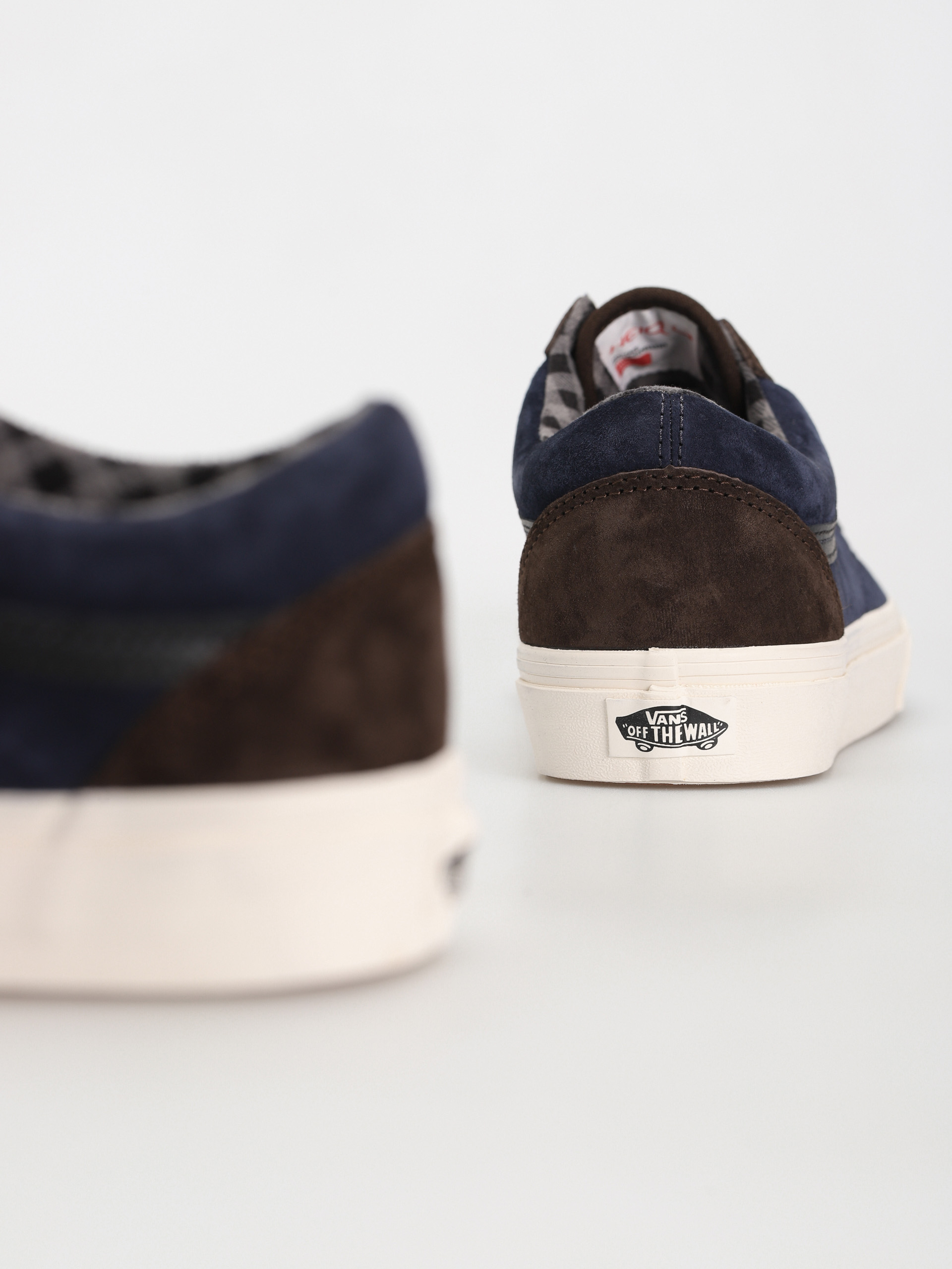 Vans Old Skool Cipők (pig suede plaid brown/navy)