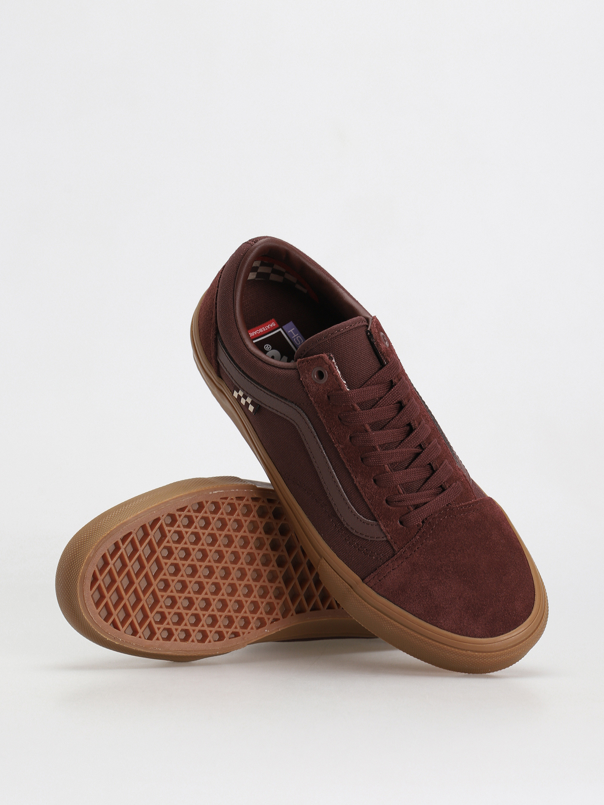 Vans Skate Old Skool Cipők (dark red/gum)