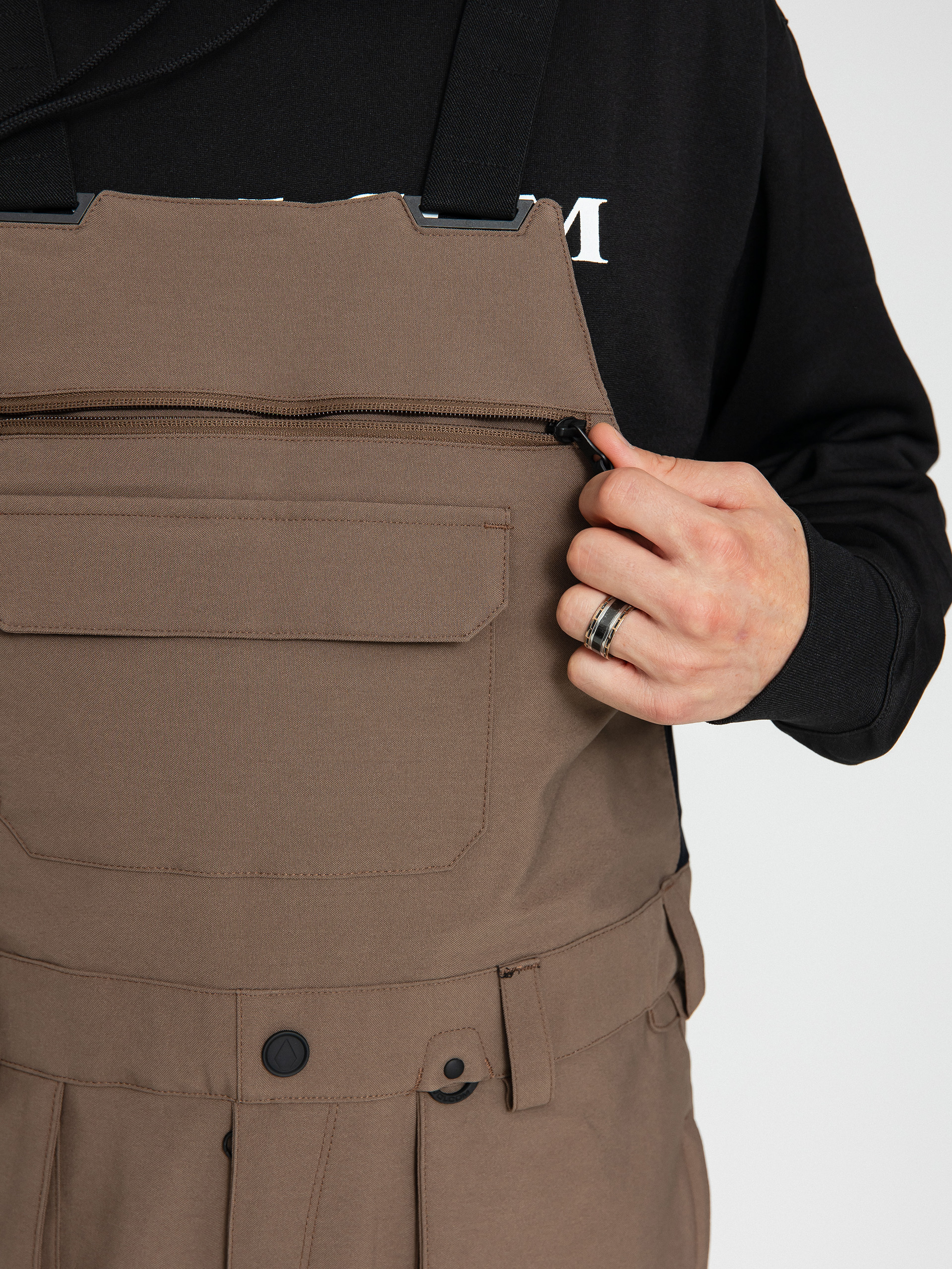 Férfi Volcom Roan Bib Overall Snowboard nadrág (teak)