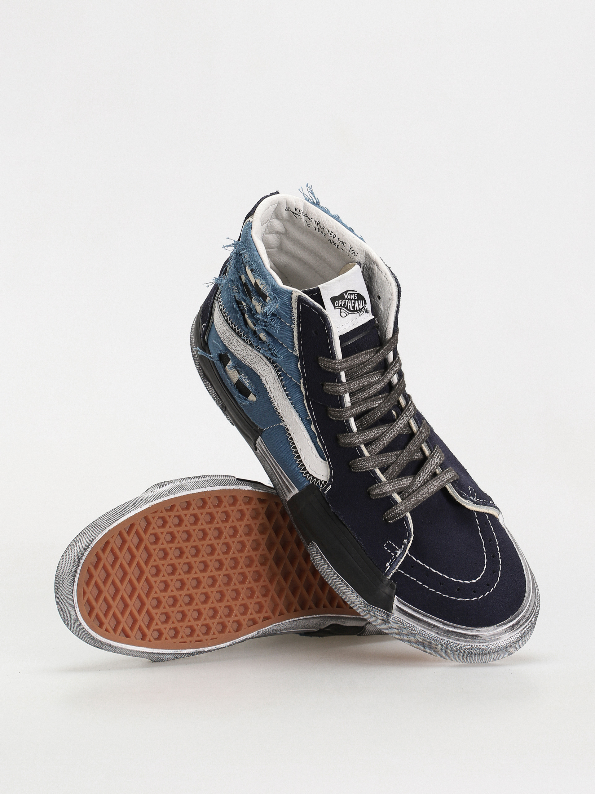 Vans Sk8 Hi Reconstruct Cipők (stressed check navy/stv navy)