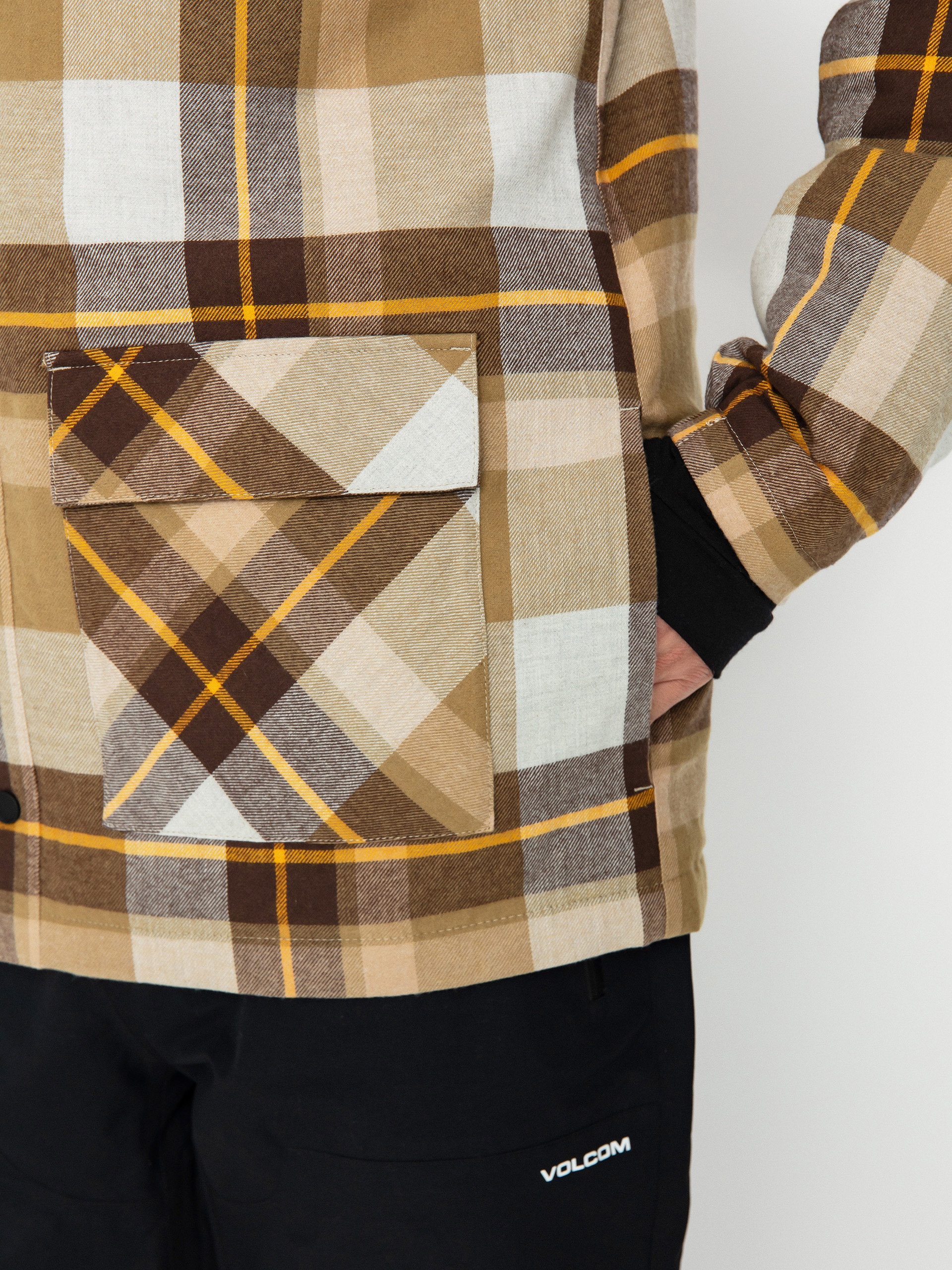 Férfi Volcom Ins Riding Flannel Snowboard dzseki (khakiest)