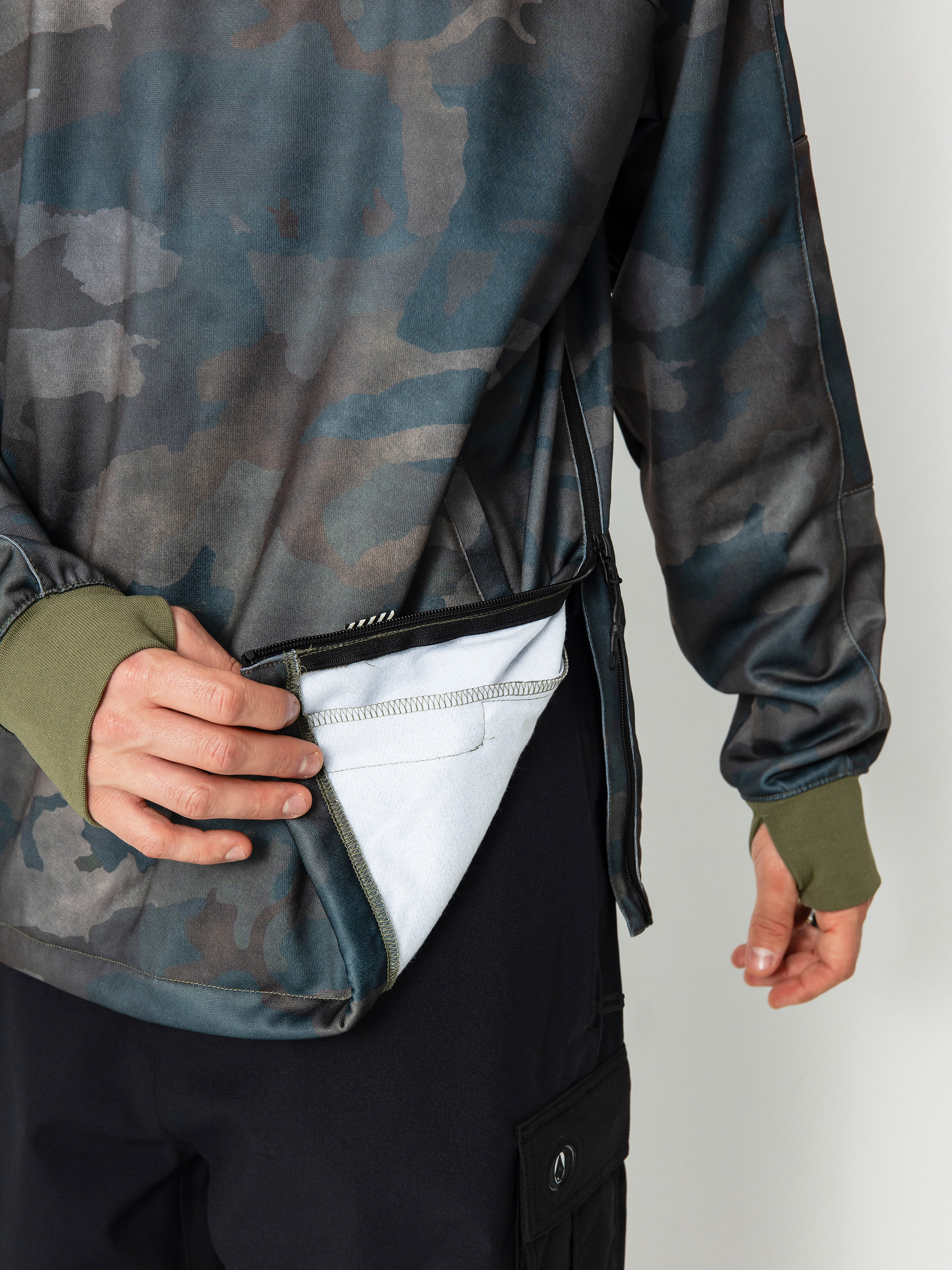 Férfi Volcom Hydro Riding Crew Thermo pulóver (cloudwash camo)