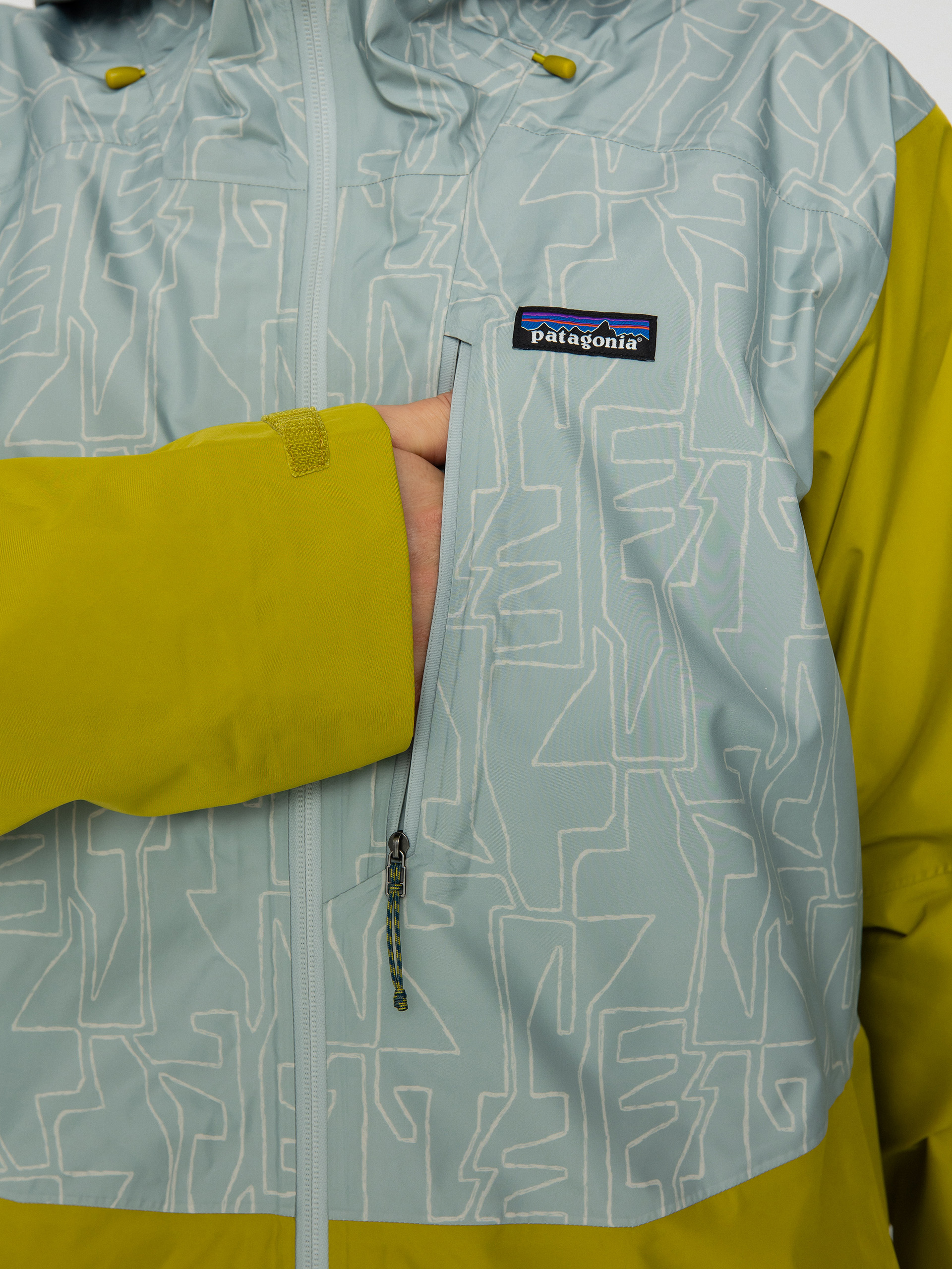 Férfi Patagonia Powder Town Snowboard dzseki (passage/sleet green)