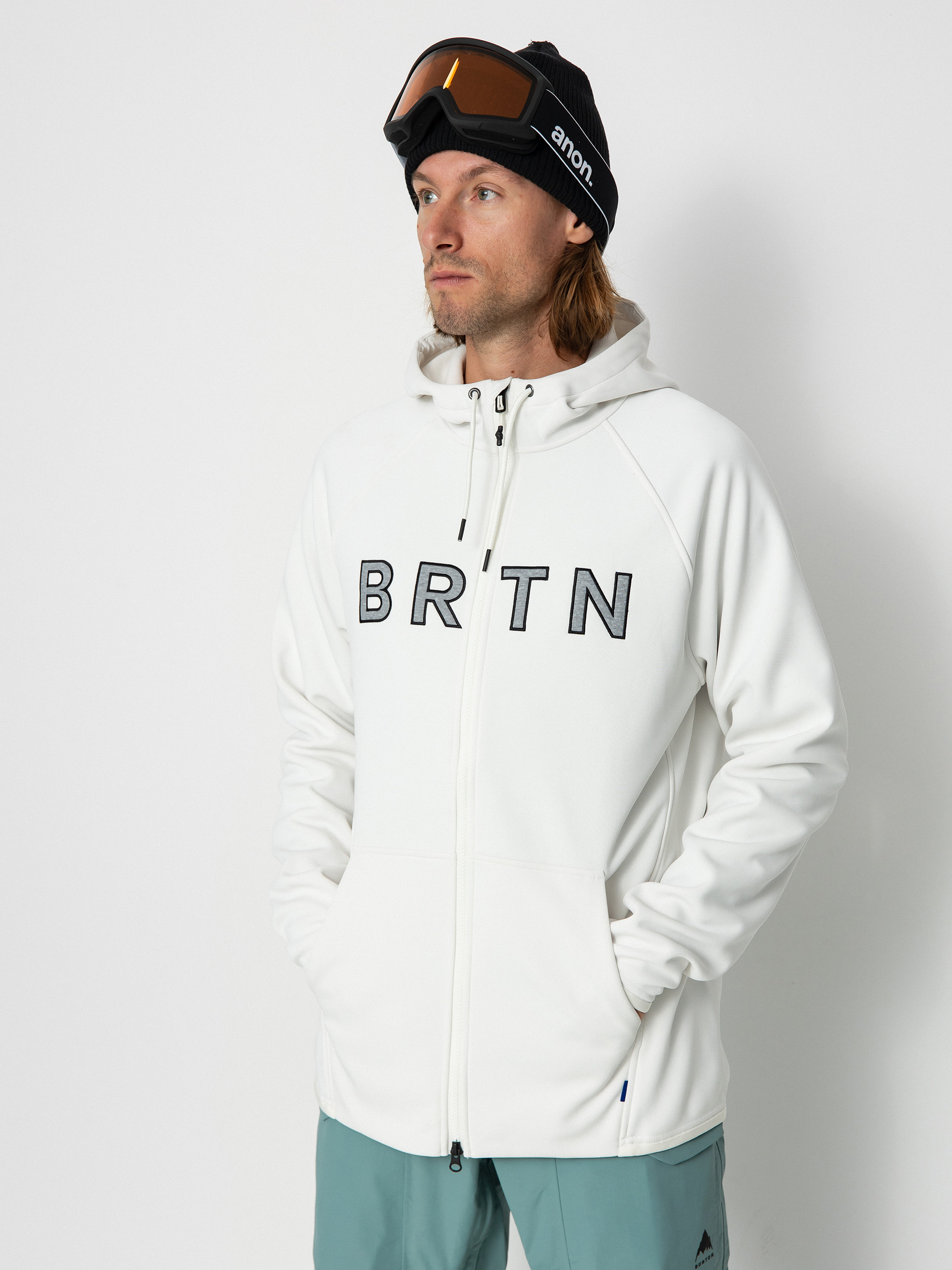 Burton Crown Weatherproof ZHD Kapucnis pulóver (stout white)