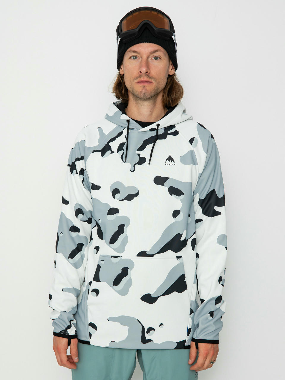 Burton Crown Weatherproof HD Kapucnis pulóver (stout white cookie camo)