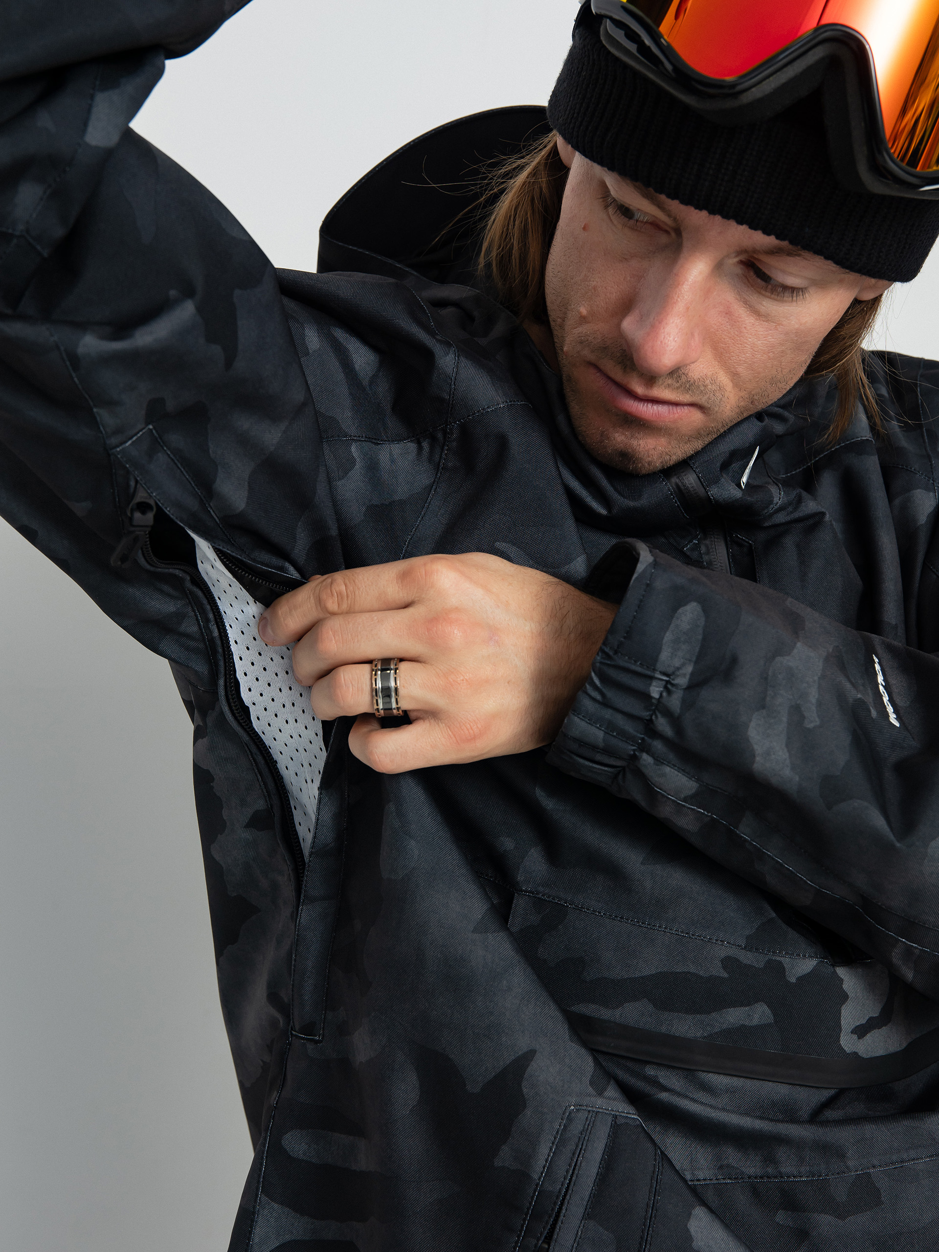 Férfi Volcom Brighton Pullover Snowboard dzseki (black camo)