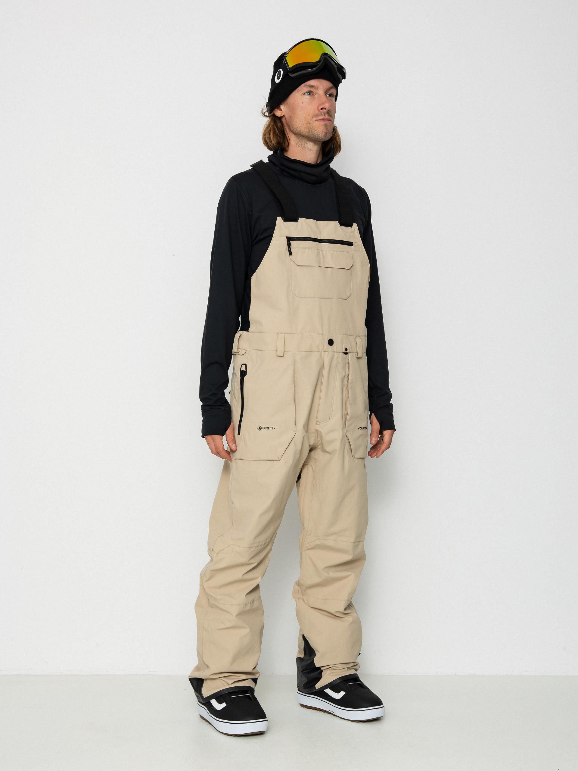 Férfi Volcom Rain Gore Tex Bib Overall Snowboard nadrág (khakiest)