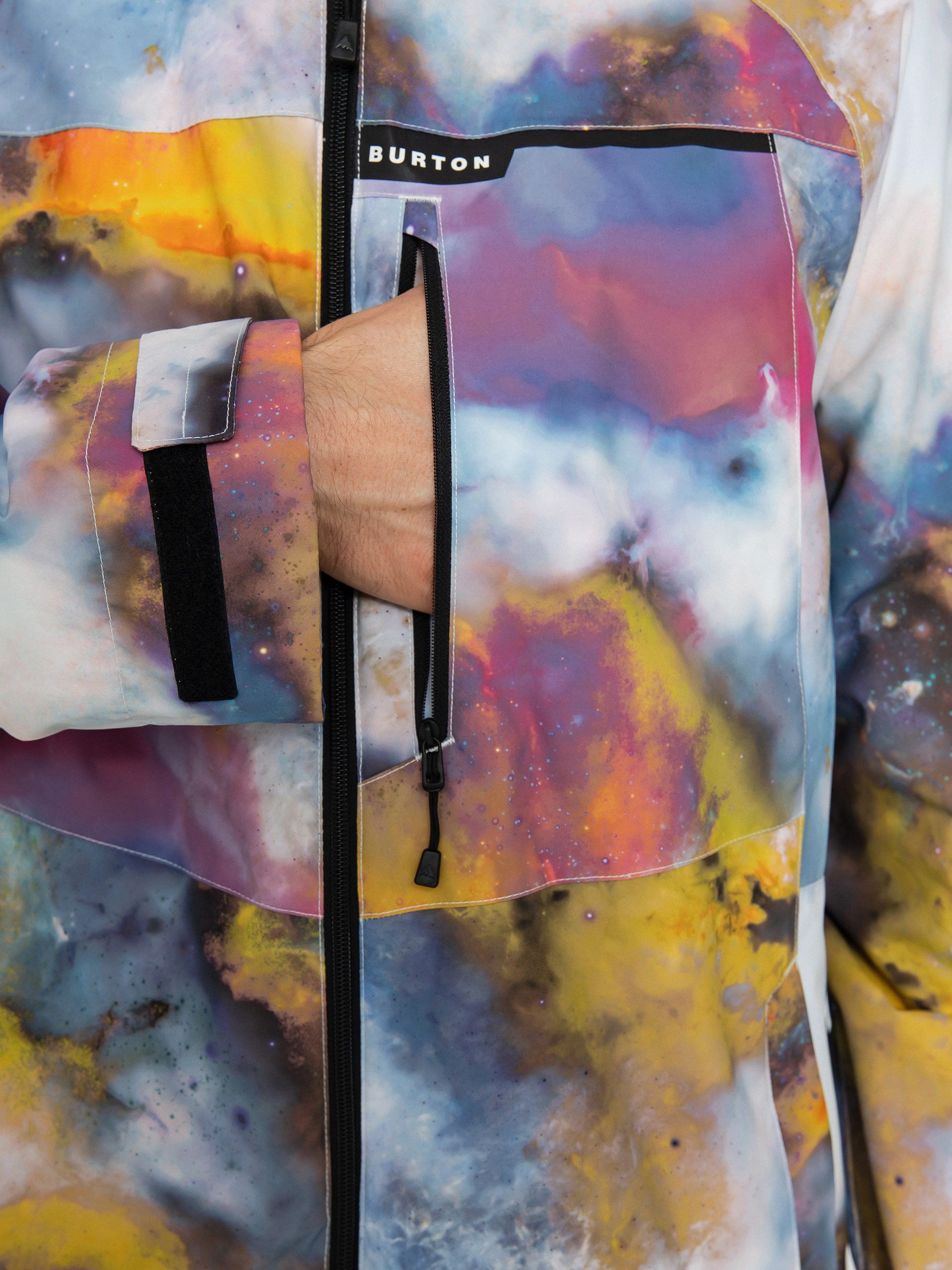 Férfi Burton Lodgepole Snowboard dzseki (stout white voyager)