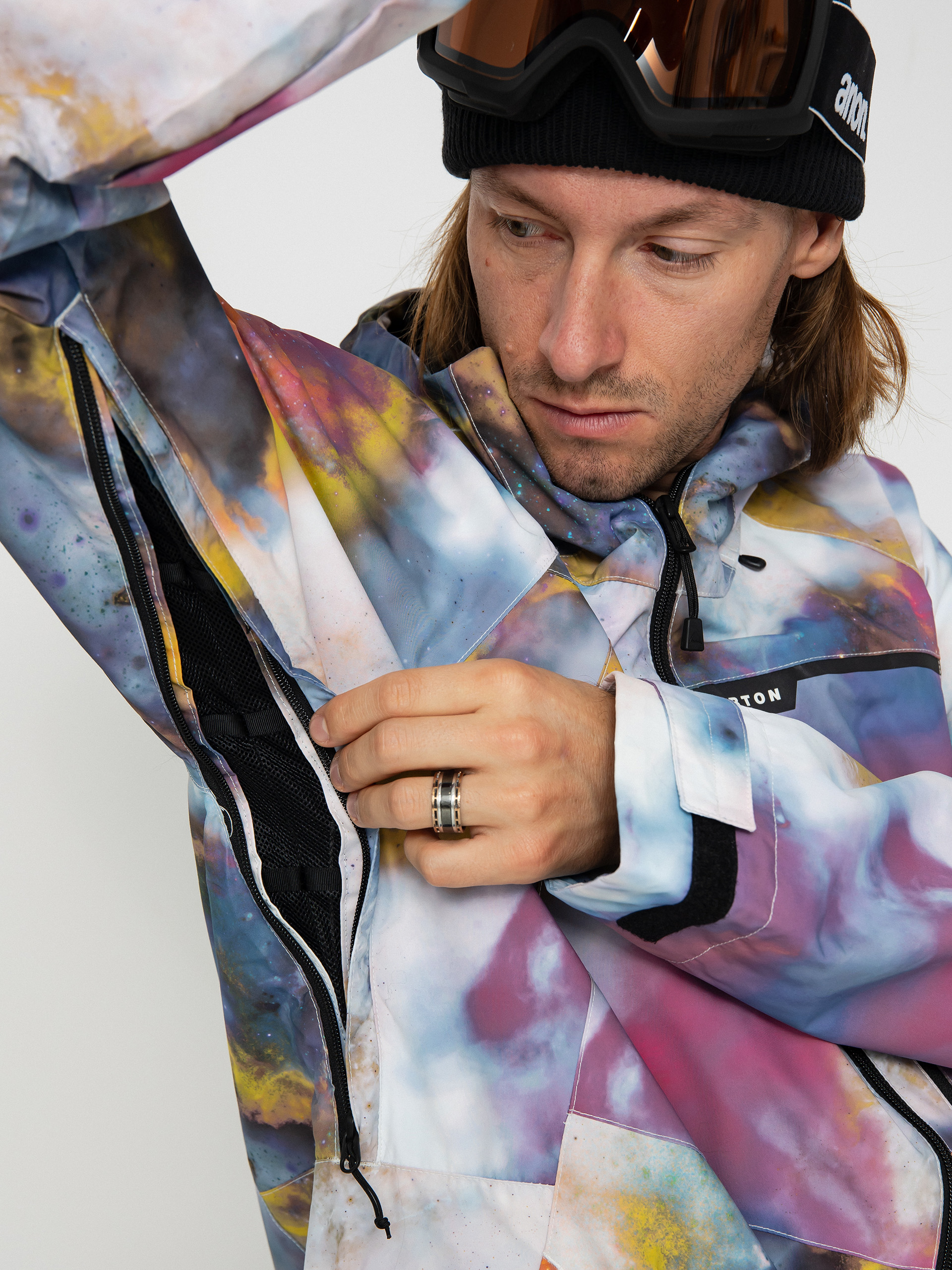 Férfi Burton Lodgepole Snowboard dzseki (stout white voyager)