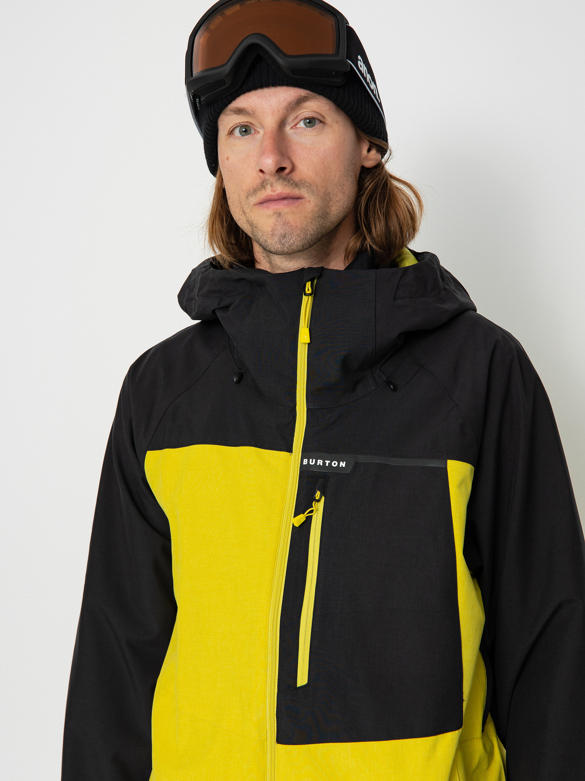 Férfi Burton Lodgepole Snowboard dzseki (true black/sulfur)