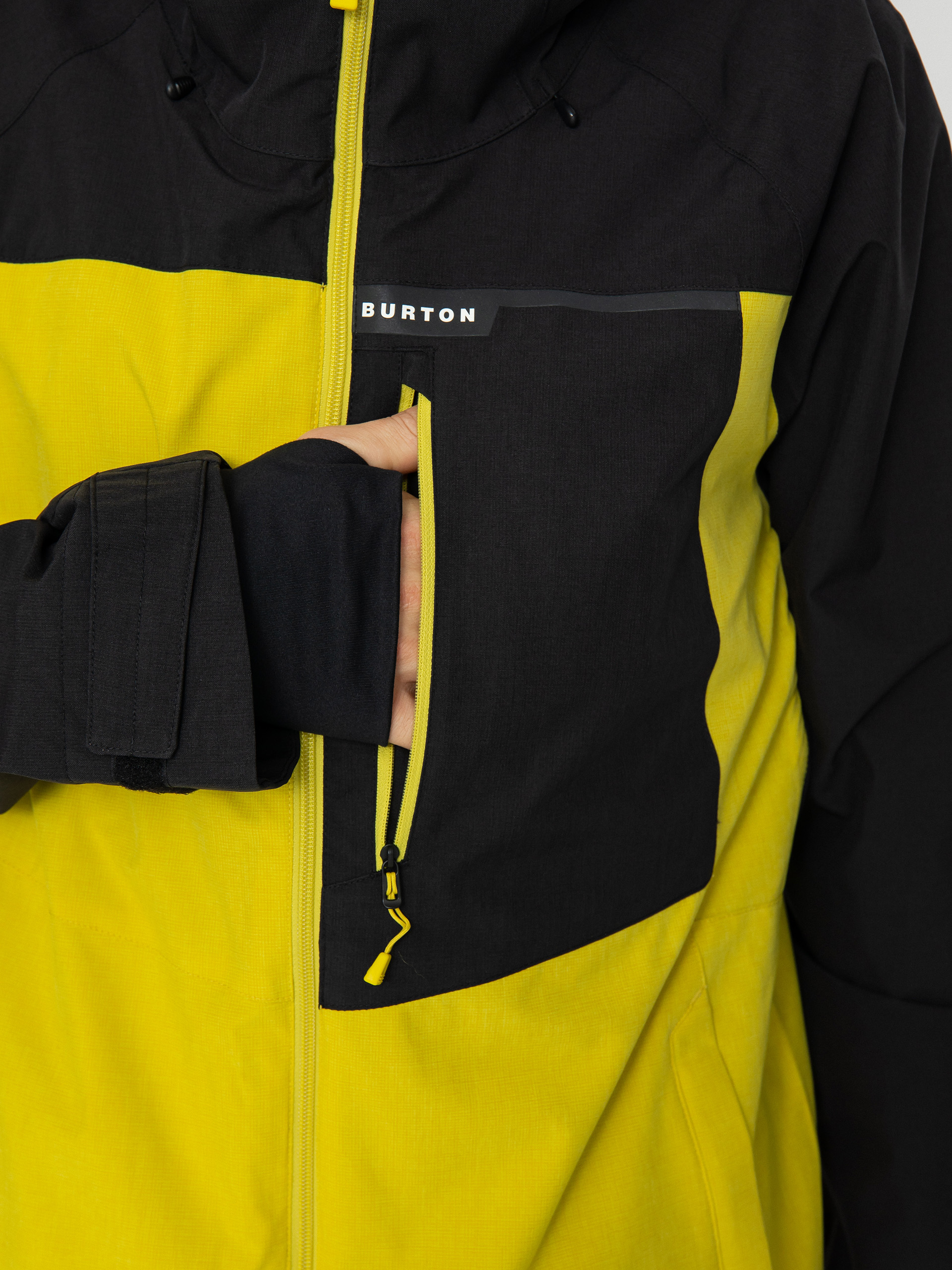 Férfi Burton Lodgepole Snowboard dzseki (true black/sulfur)