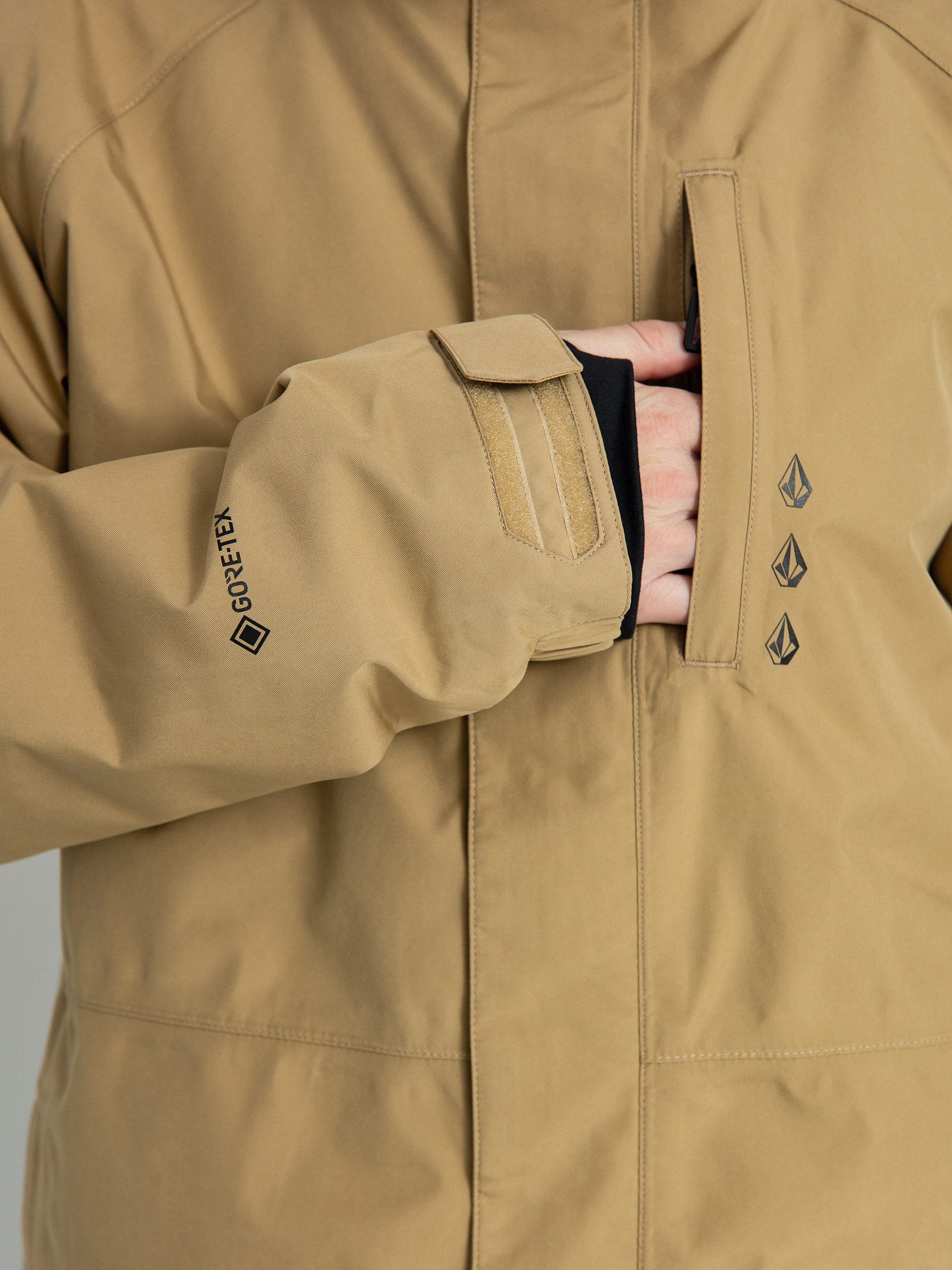 Férfi Volcom Dua Ins Gore Snowboard dzseki (dark khaki)