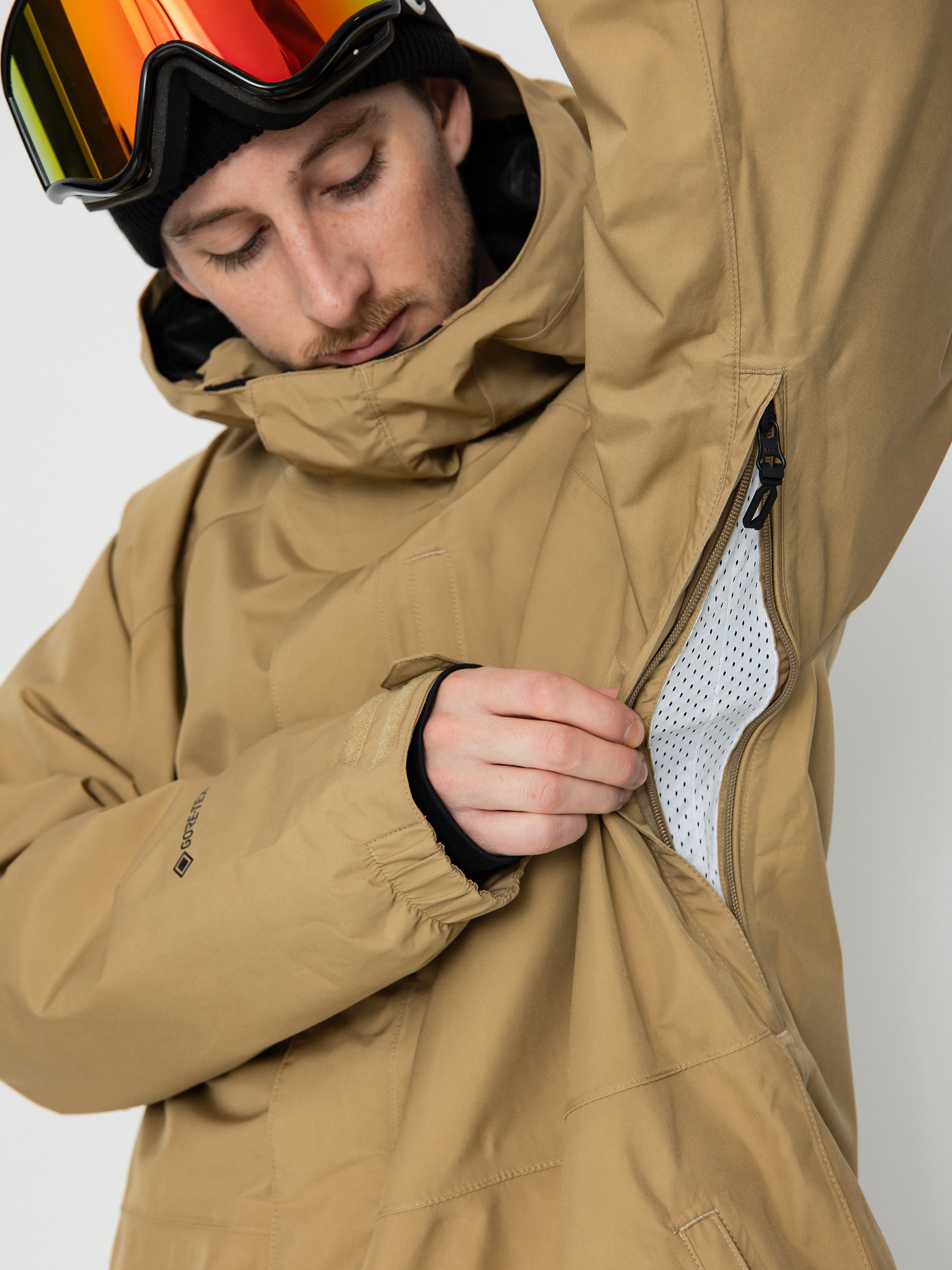 Férfi Volcom Dua Ins Gore Snowboard dzseki (dark khaki)