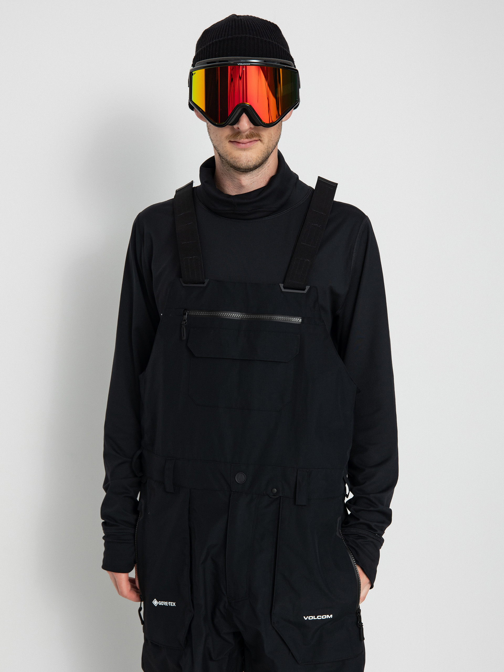 Férfi Volcom Rain Gore Tex Bib Overall Snowboard nadrág (black)