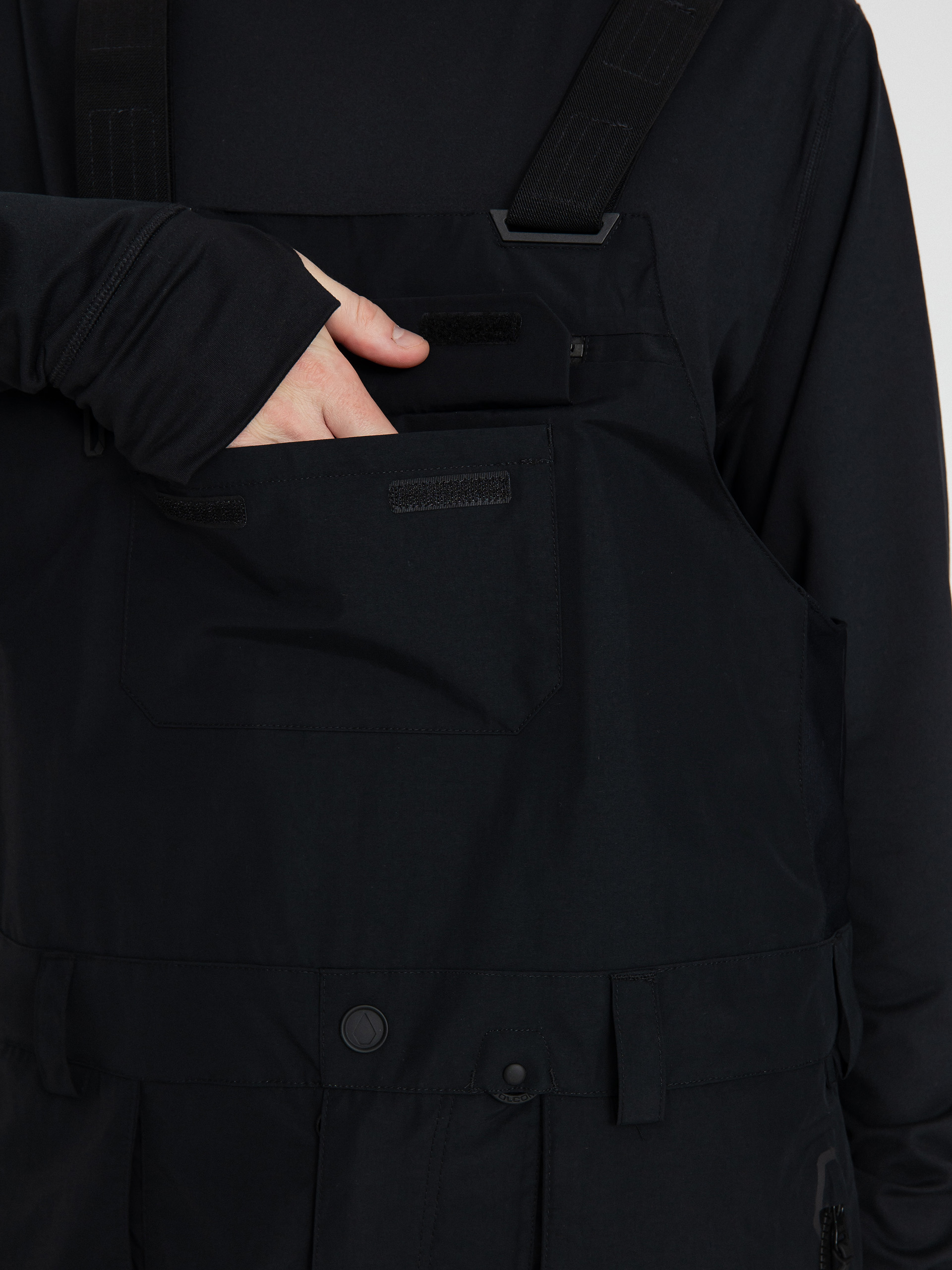 Férfi Volcom Rain Gore Tex Bib Overall Snowboard nadrág (black)