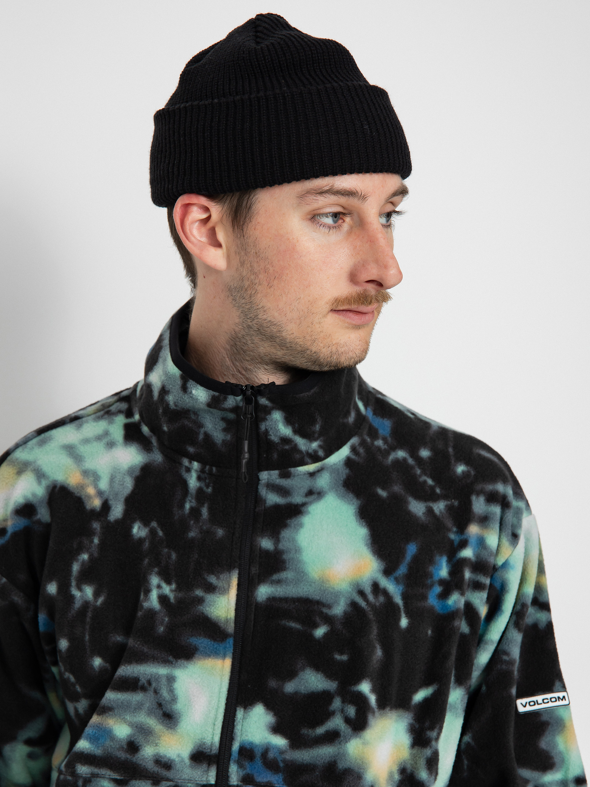 Férfi Volcom Polar Mock 1/2 Zip Thermo pulóver (spritz black)