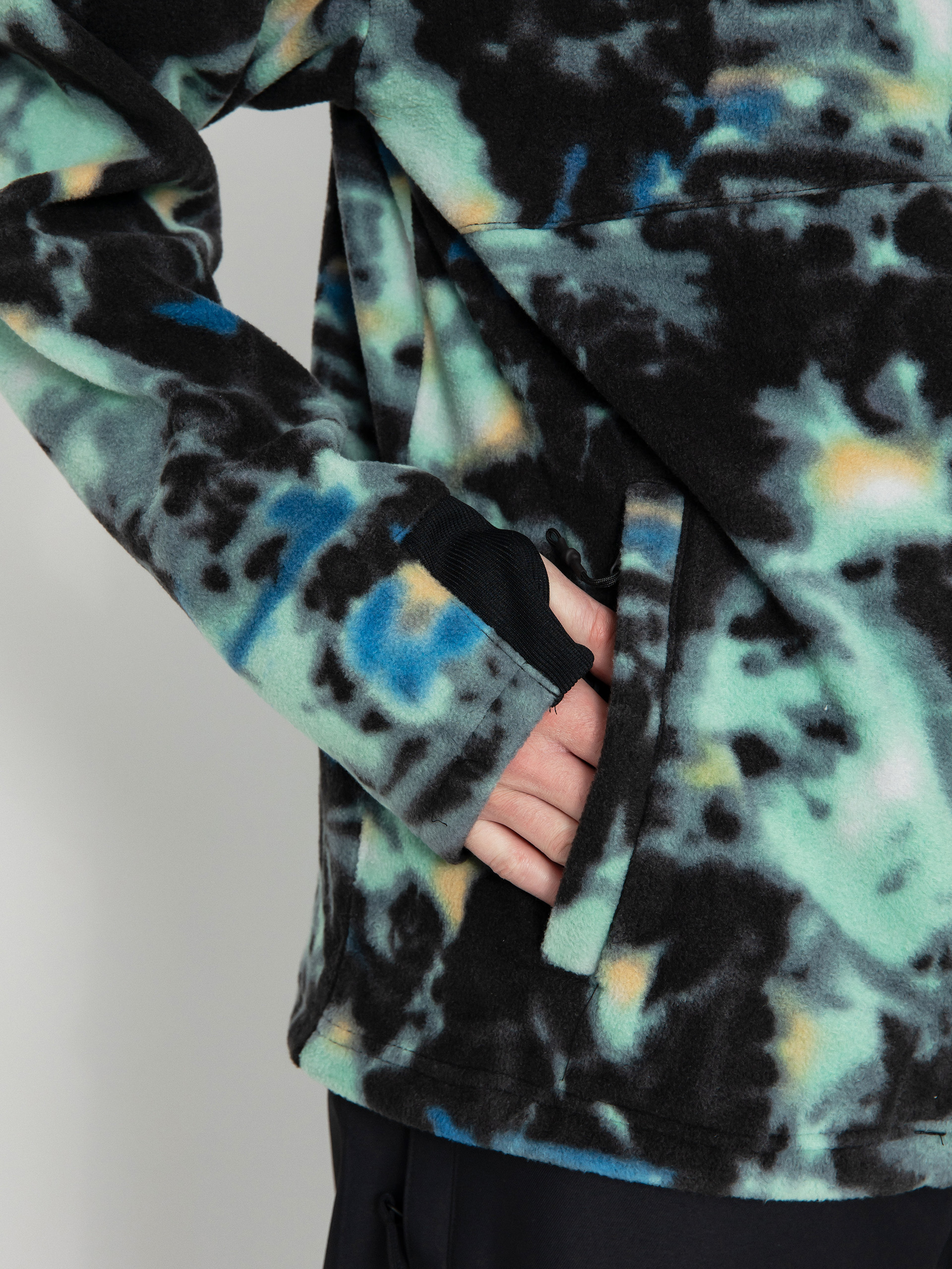 Férfi Volcom Polar Mock 1/2 Zip Thermo pulóver (spritz black)