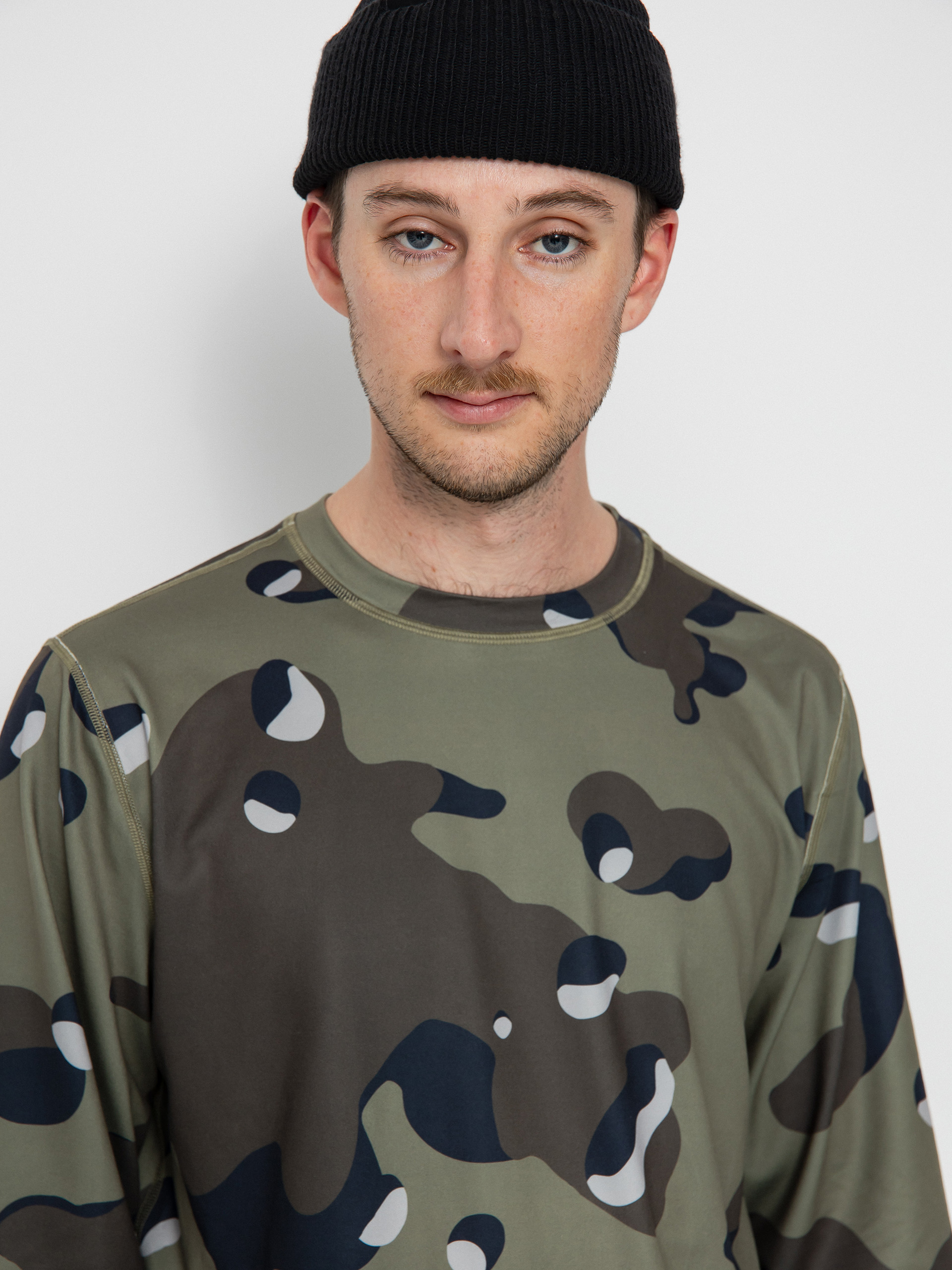 Férfi Burton Midweight Base Layer Crewneck Hosszú ujjú felső (forest moss cookie camo)