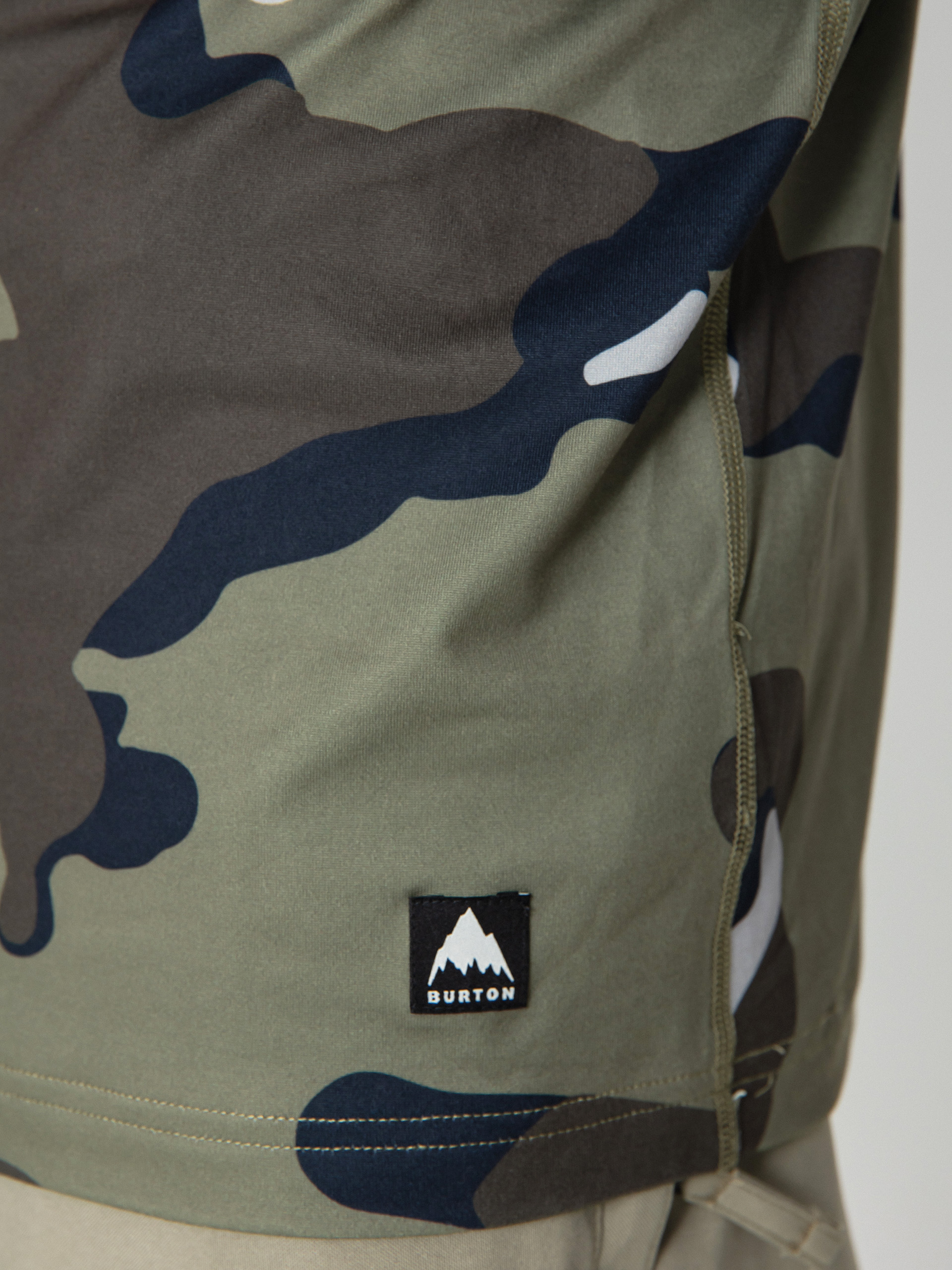 Férfi Burton Midweight Base Layer Crewneck Hosszú ujjú felső (forest moss cookie camo)